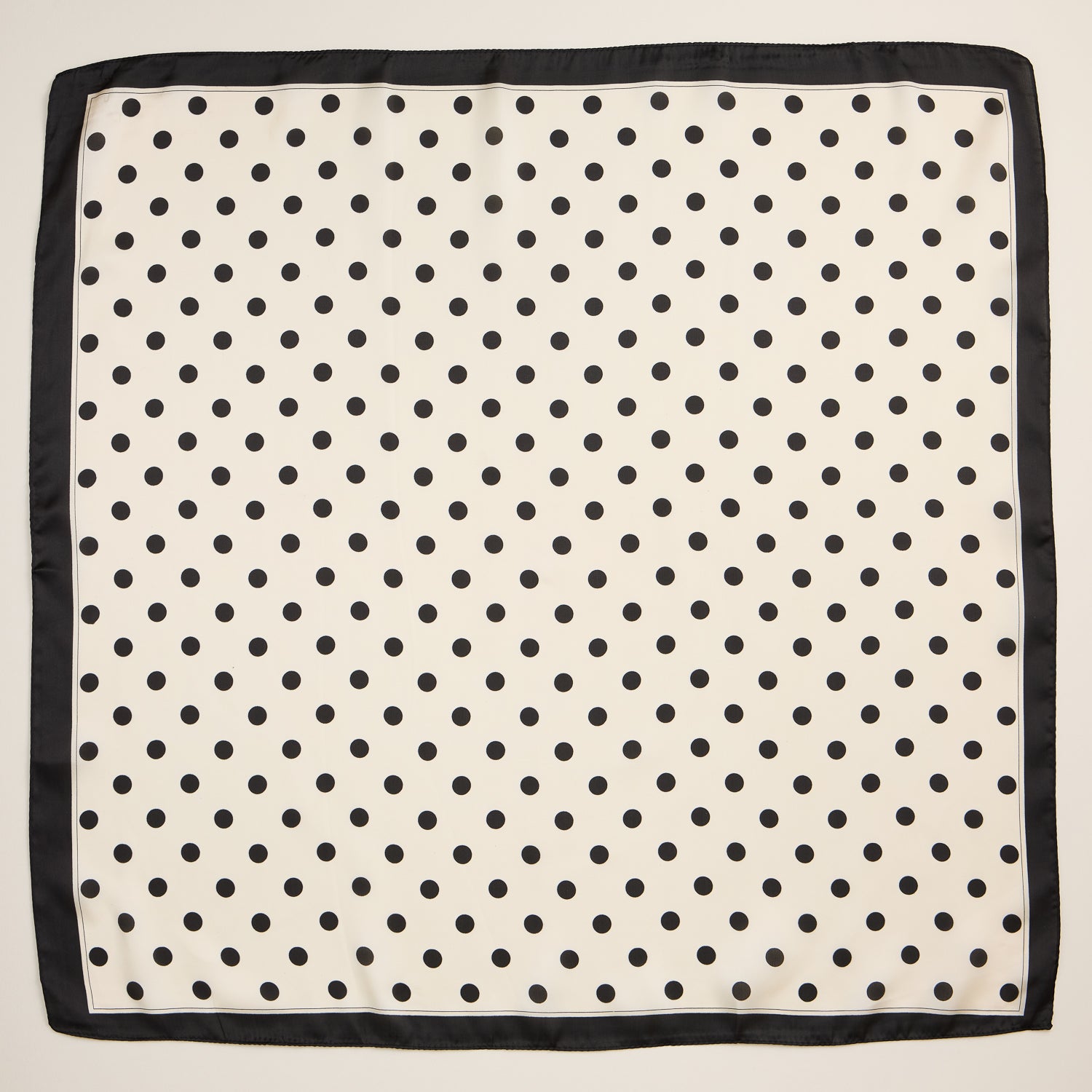Polka Dot Square Scarf – Classic Vintage Design in Silk-Feel Fabric