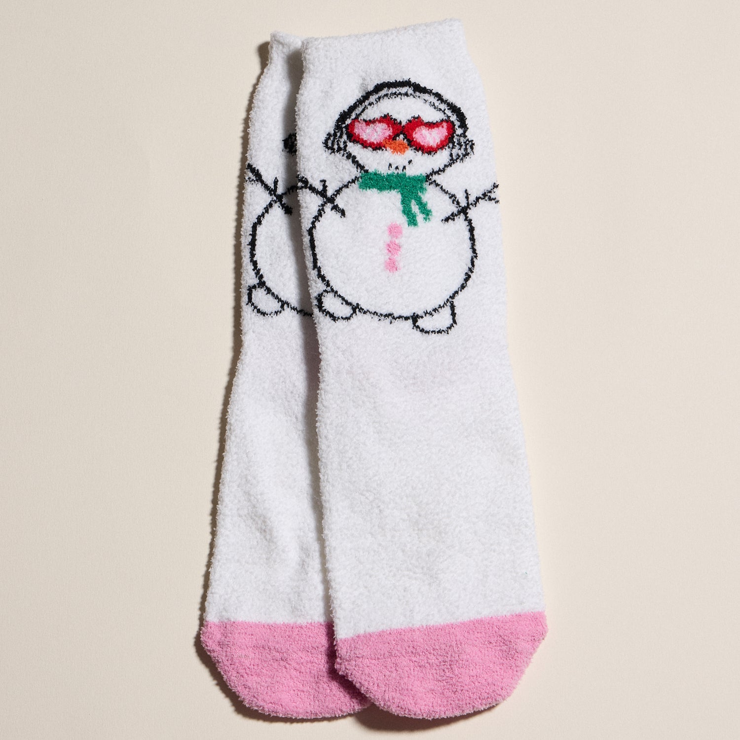 Festive Winter Sock Duo with Snowman and Gnome Motifs