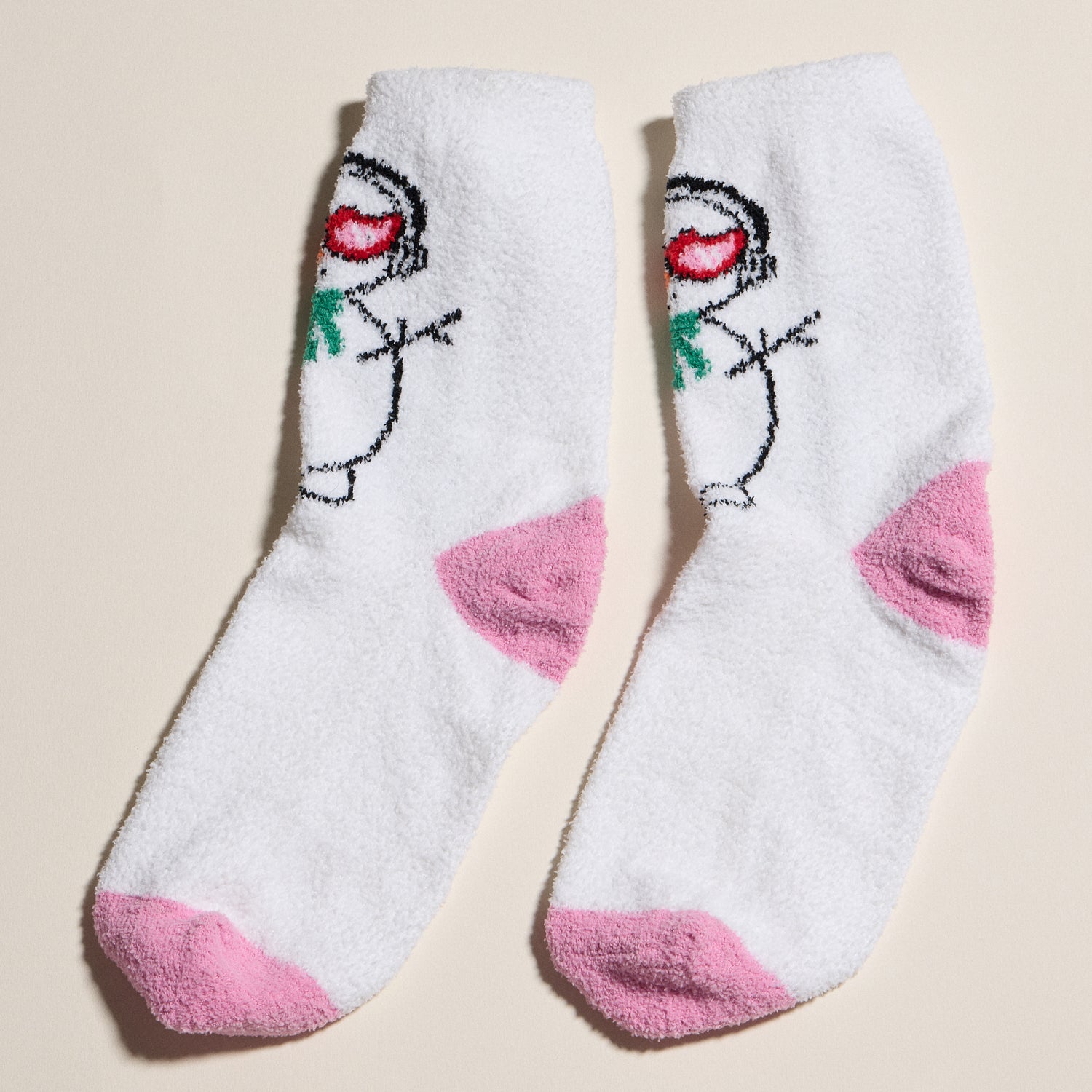 Festive Winter Sock Duo with Snowman and Gnome Motifs