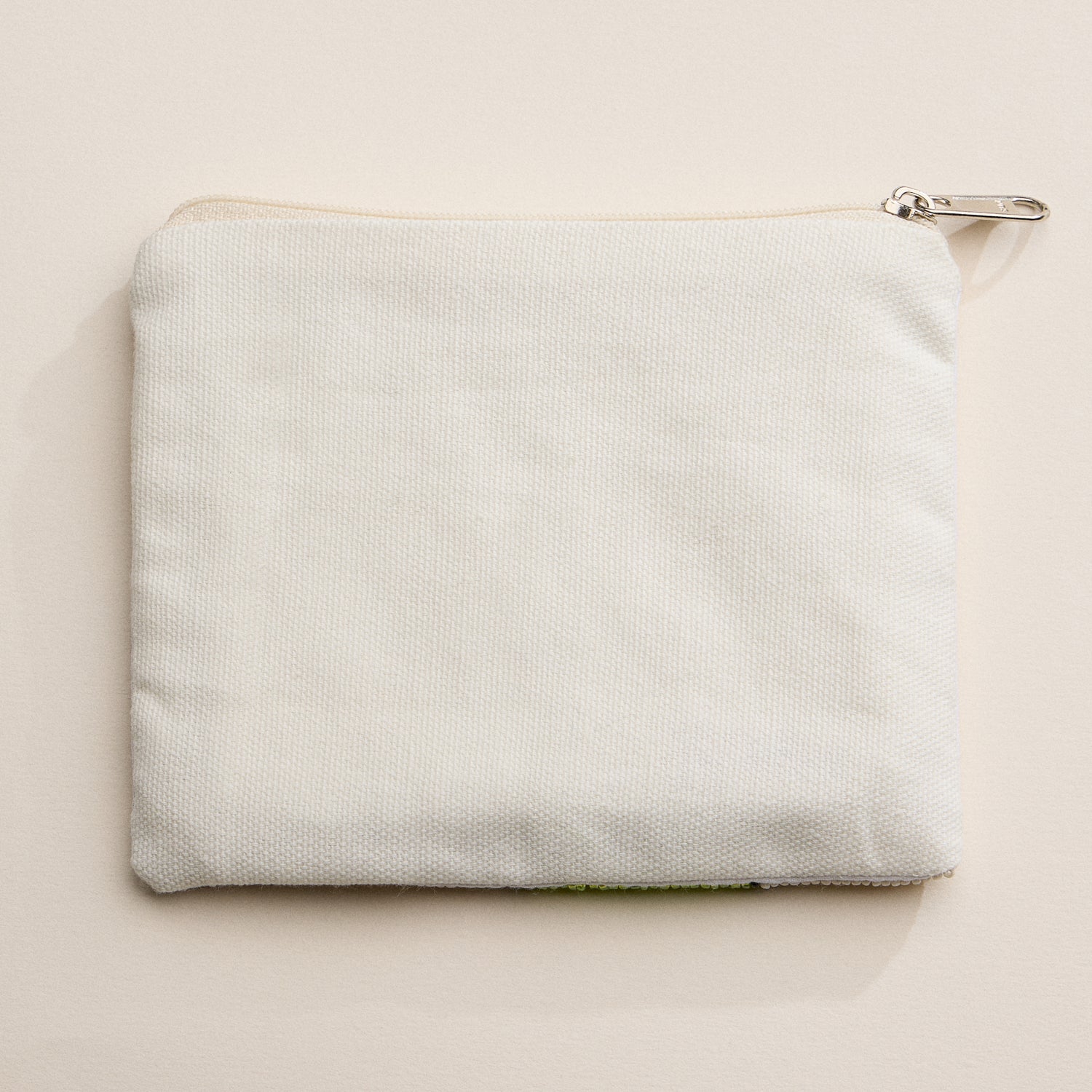 Festive Hand-Beaded Green Monster Holiday Pouch
