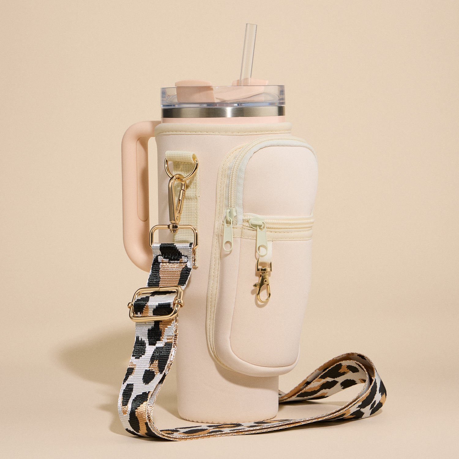 Neoprene Tumbler Bag with Adjustable Shoulder Strap