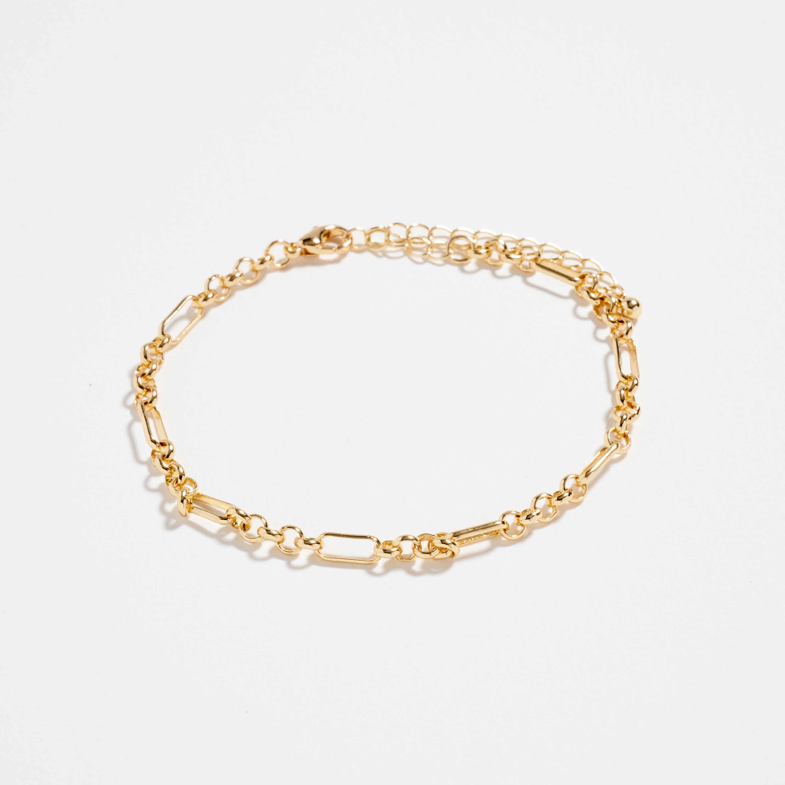 Multi-Chain Gold-Dipped Bracelet Set with Cross Details