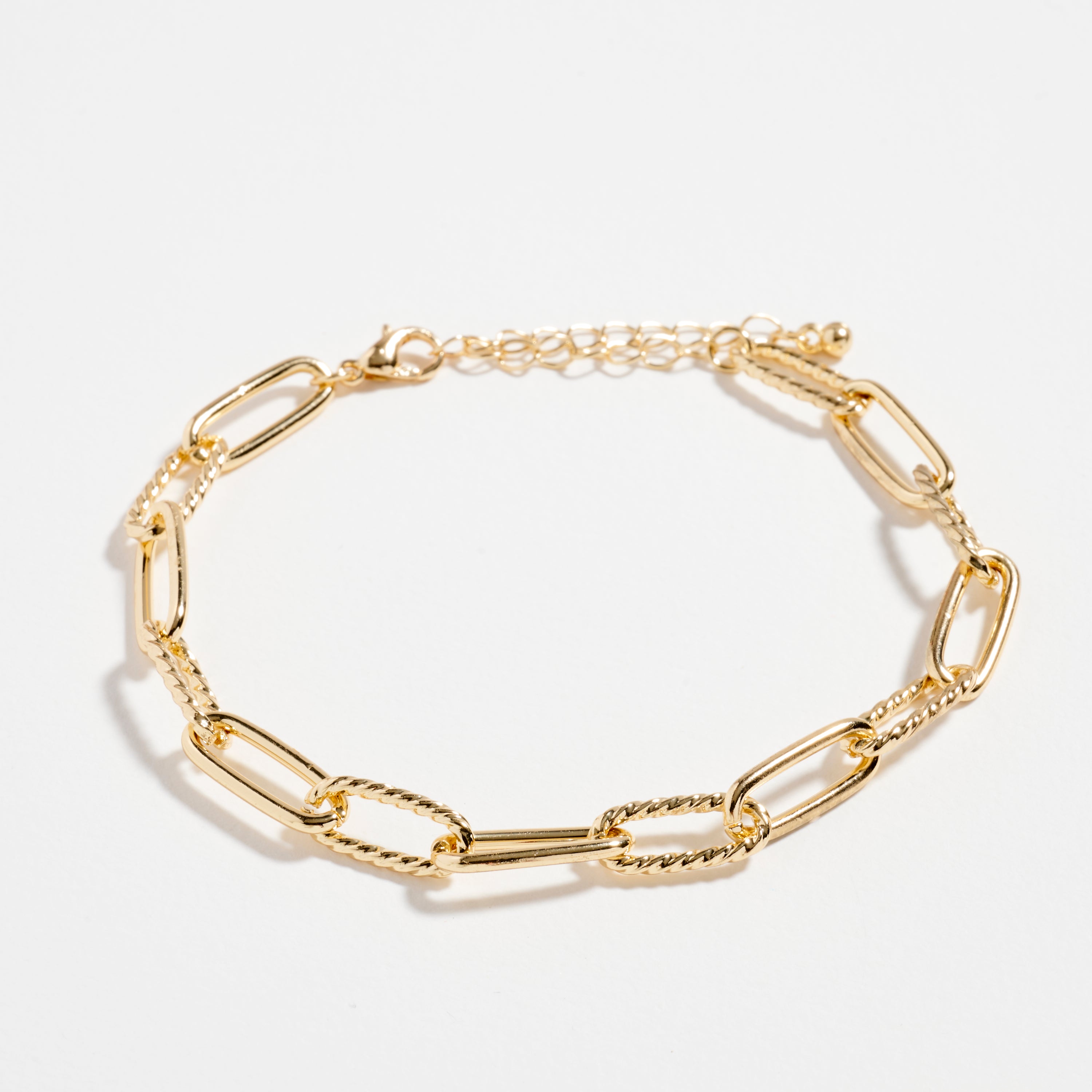 Multi-Chain Gold-Dipped Bracelet Set with Cross Details
