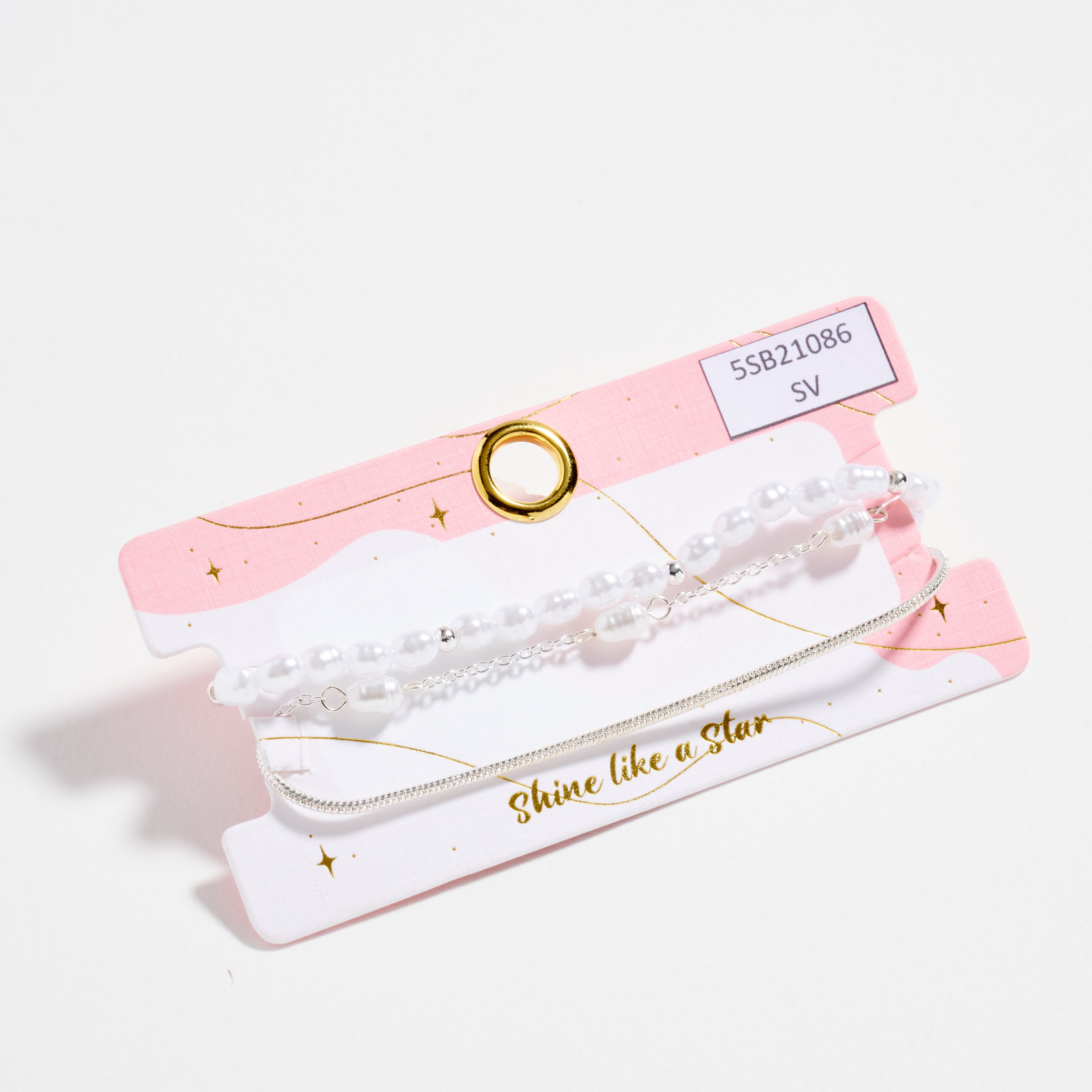 Pearl Bracelet Set – 3-Layered Bracelet Pack (Gold-Dipped & Silver Options)