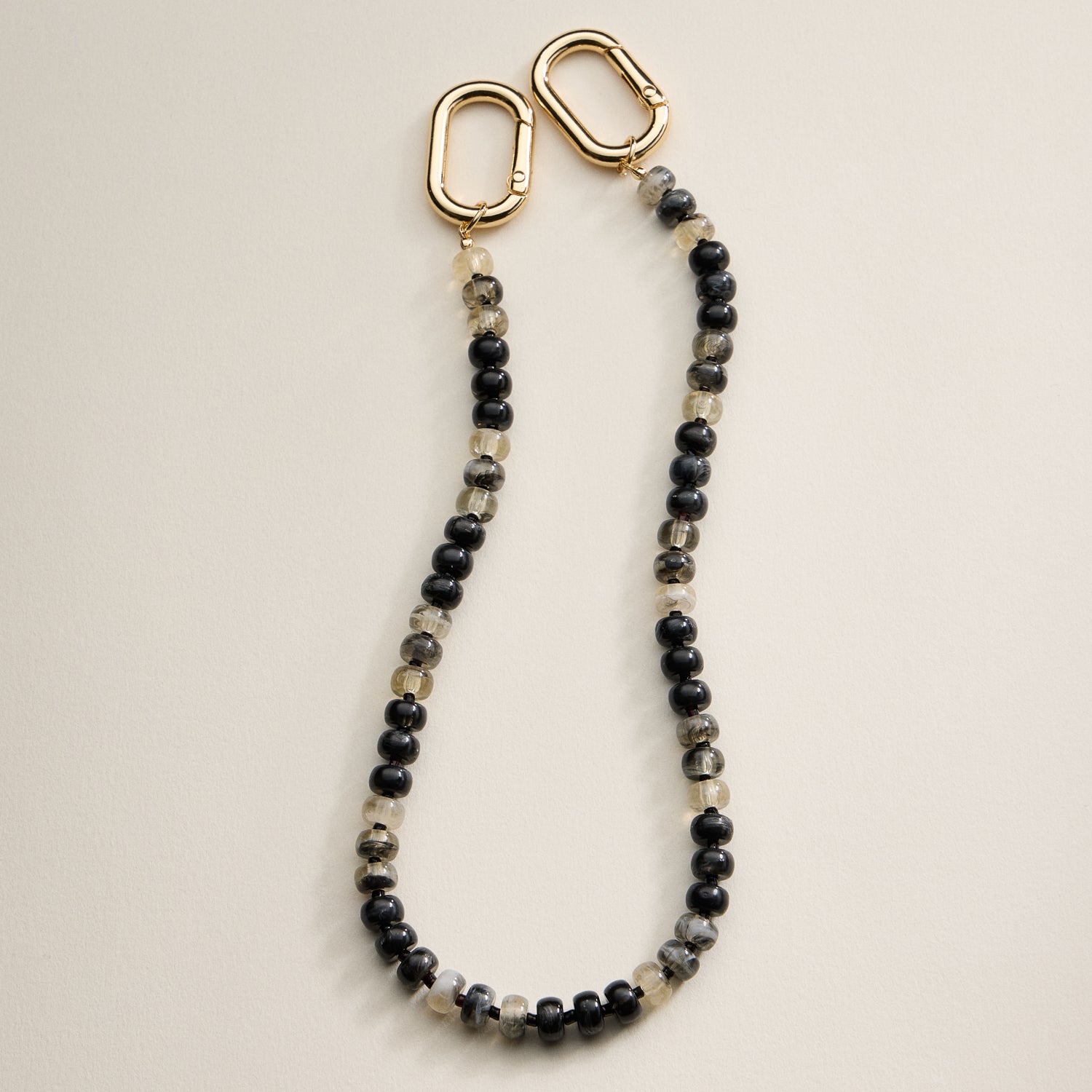 Colorful Beaded Bag Charm with Gold Clasp Trendy Accessory - Frem