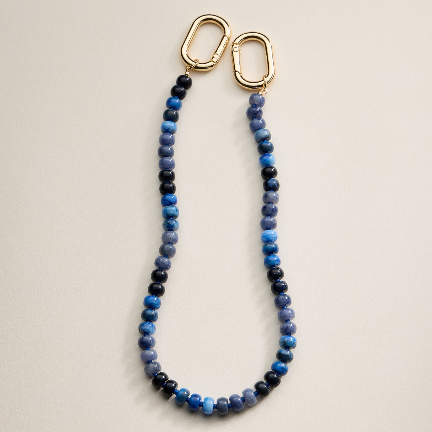Colorful Beaded Bag Charm with Gold Clasp Trendy Accessory - Frem