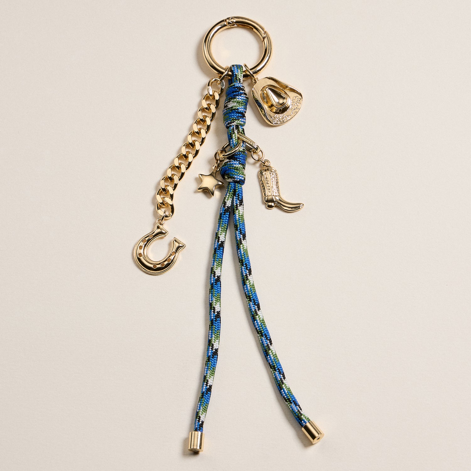 Western Charm Keychain with Enamel Accents