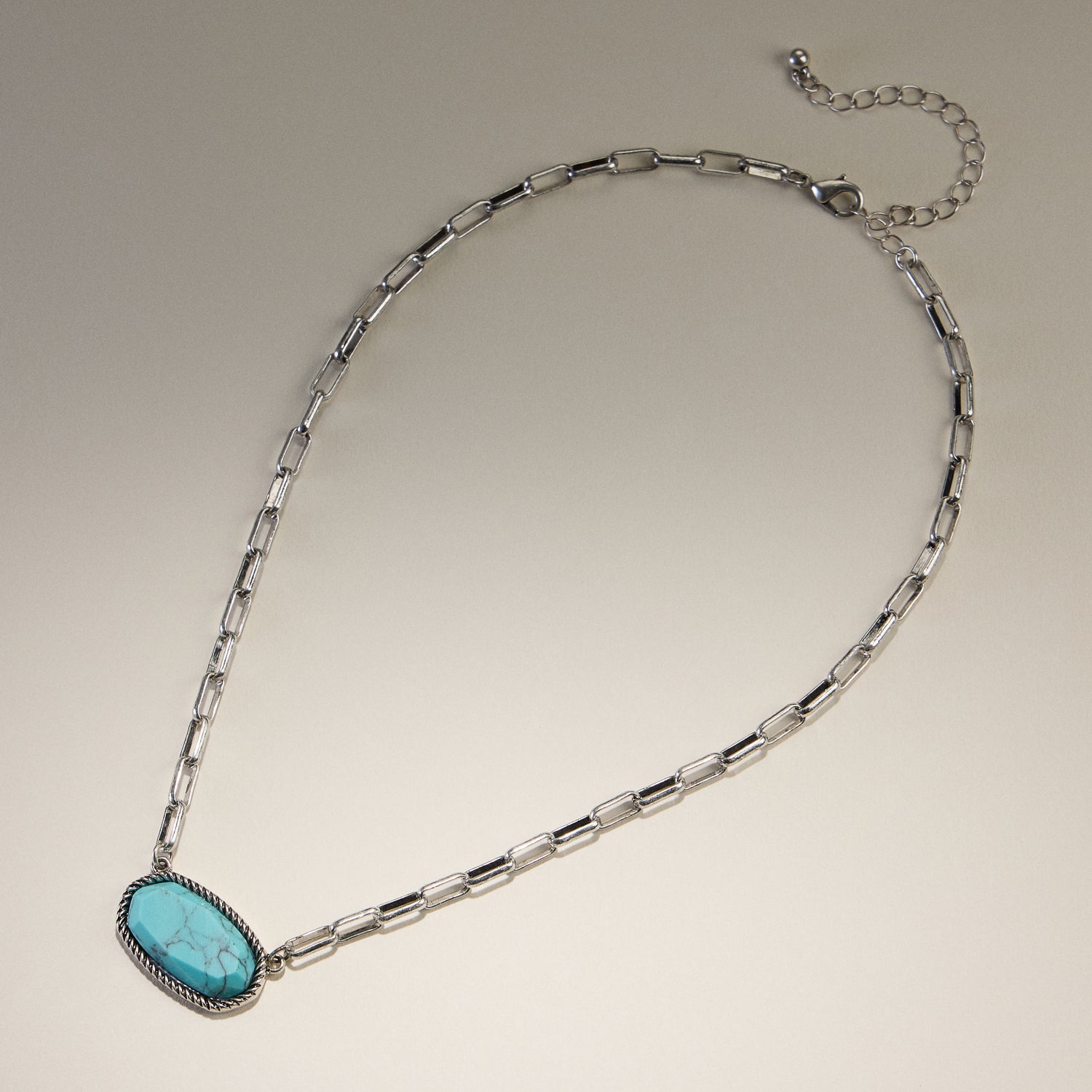 Natural Turquoise Pendant Necklace