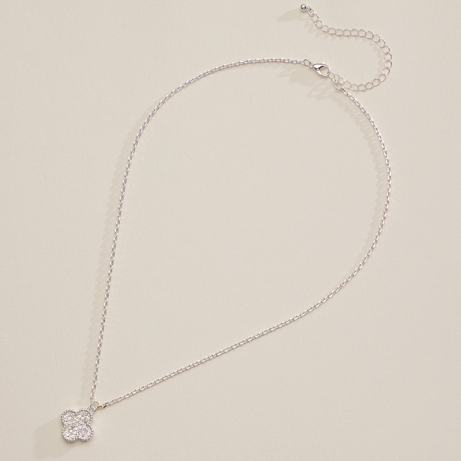 Pavé Crystal Pendant Necklaces with Dainty Beaded Detailing