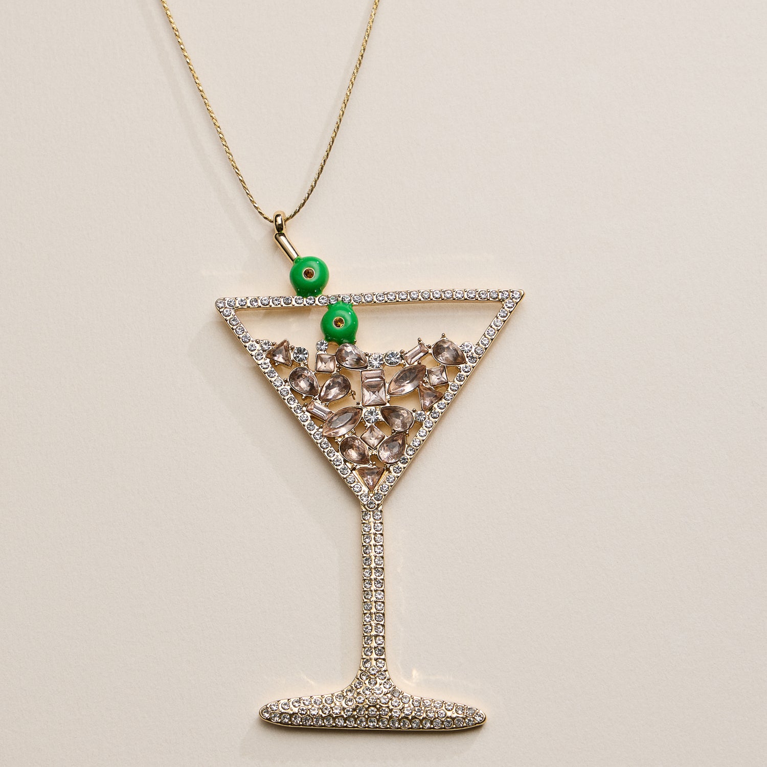 Martini Glass Pendant Necklace – Sparkling Cocktail Jewelry