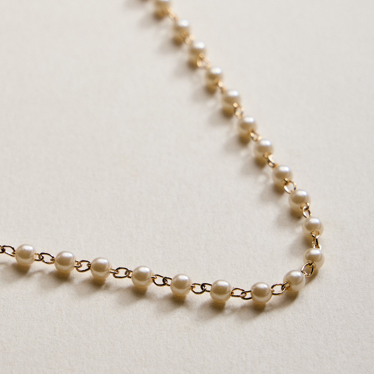 Gold Filled Pearl Chain Bracelet