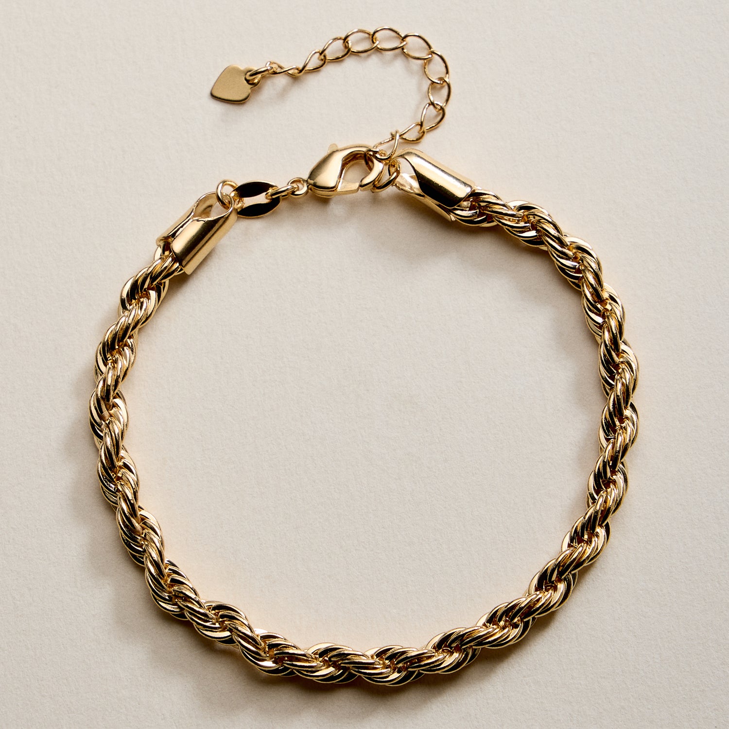Gold Filled Rope Chain Bracelet