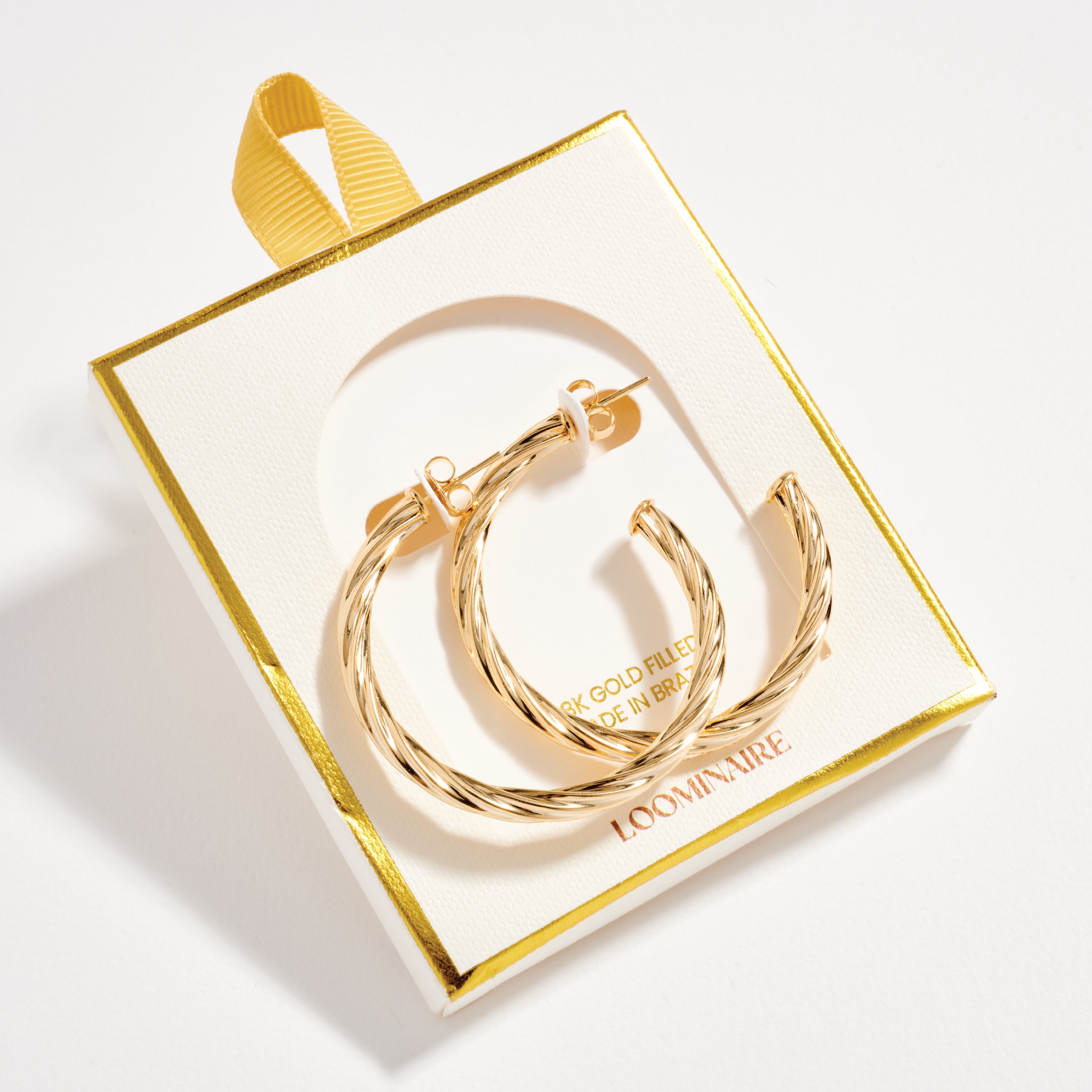 Gold Filled Twisted Hoop Earrings – Bold Statement Jewelry