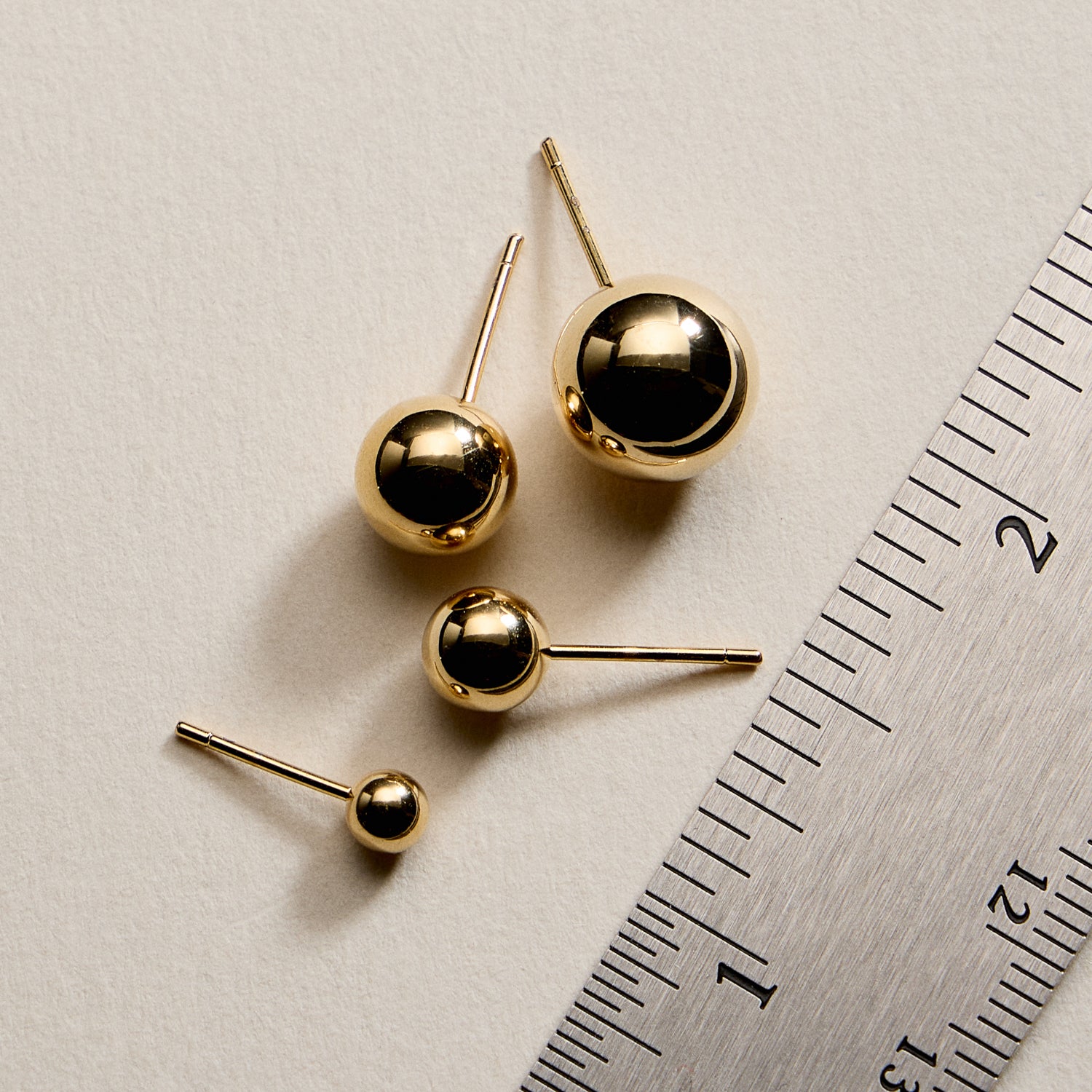 Gold Filled Ball Stud Earrings