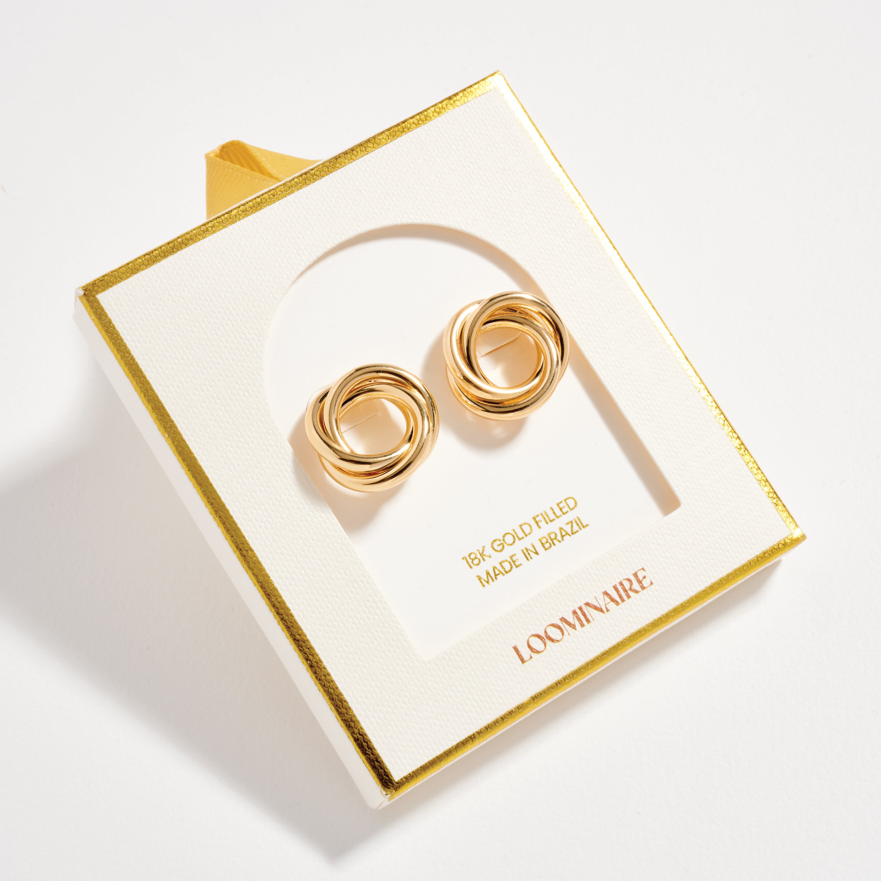 Gold Filled Love Knot Stud Earrings