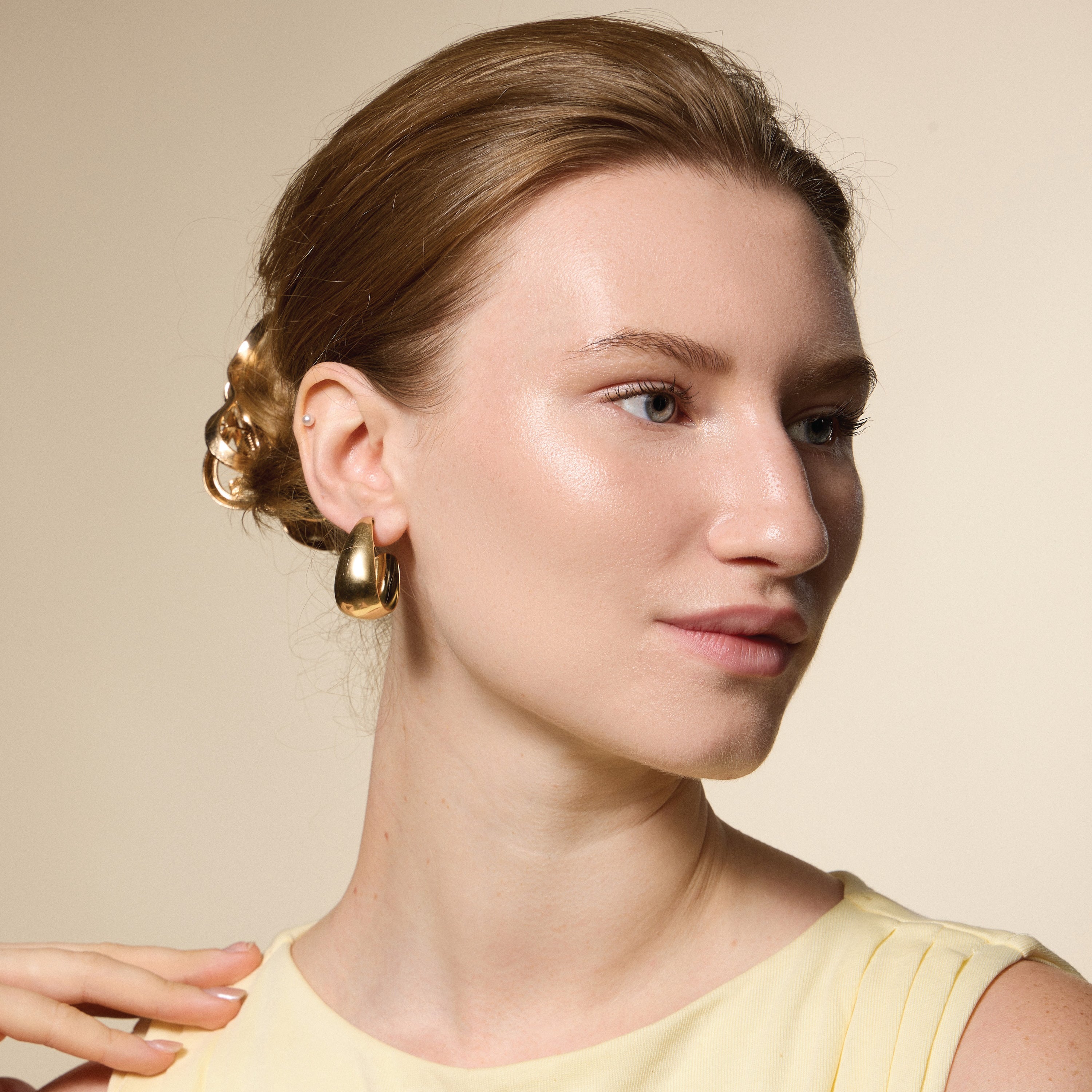 Gold Filled Chunky Hoop Earrings