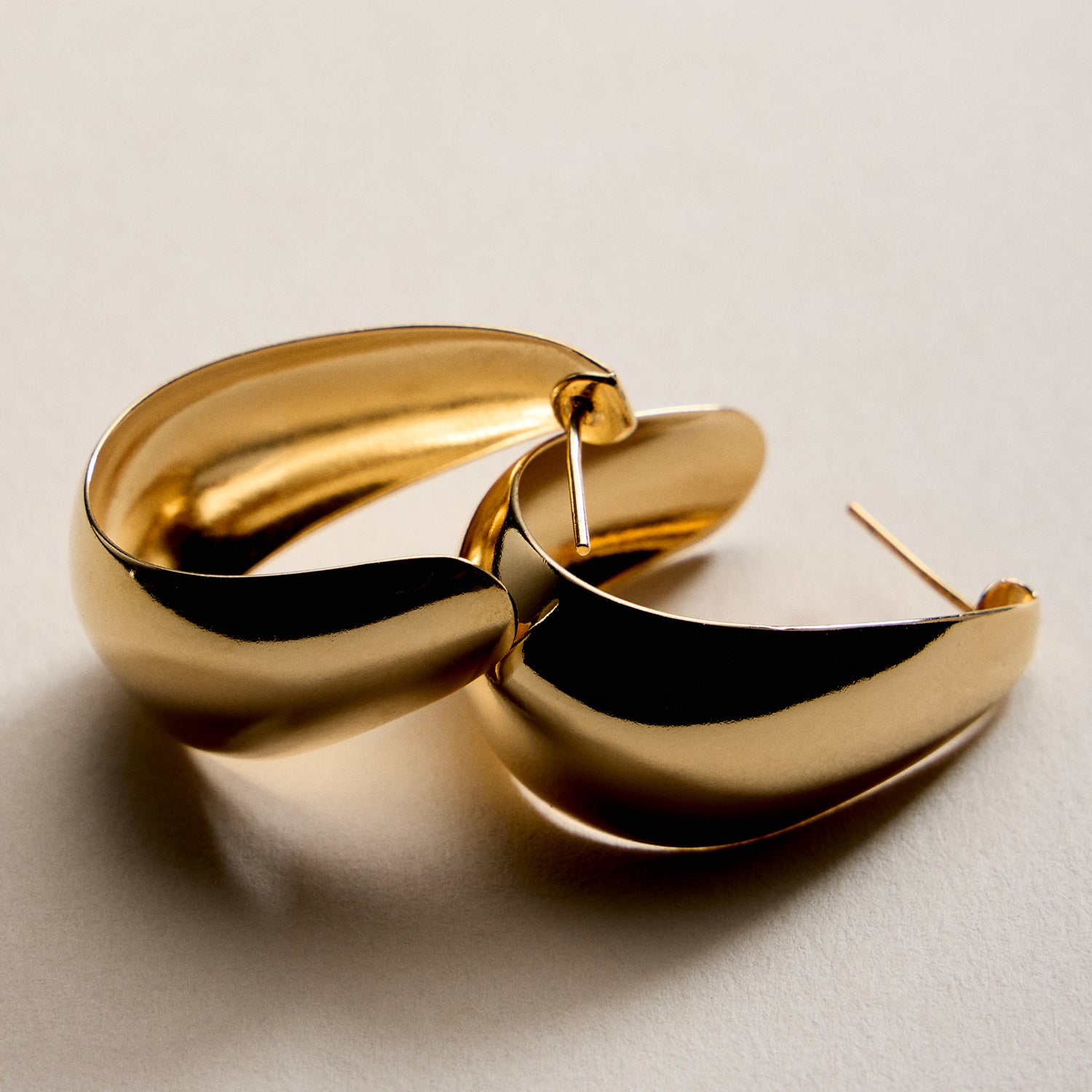 Gold Filled Chunky Hoop Earrings