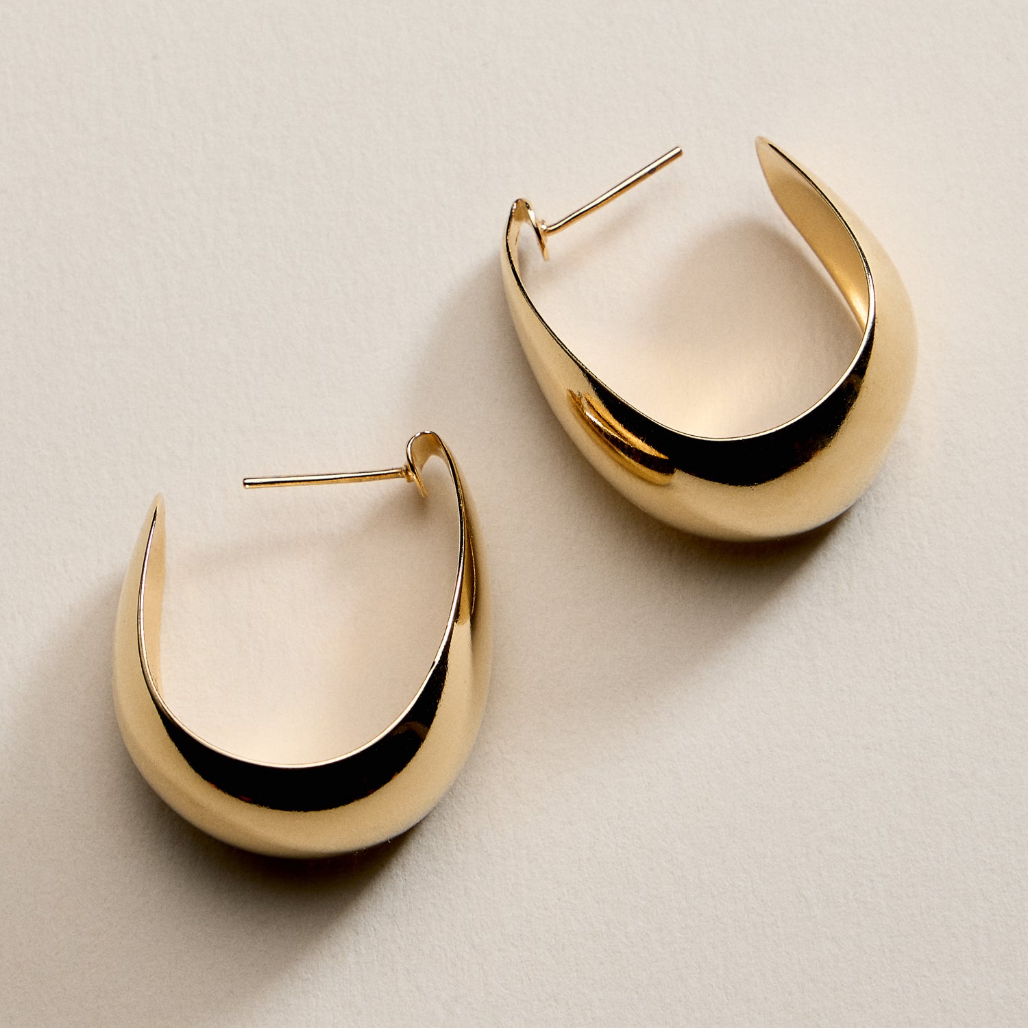 Gold Filled Chunky Hoop Earrings