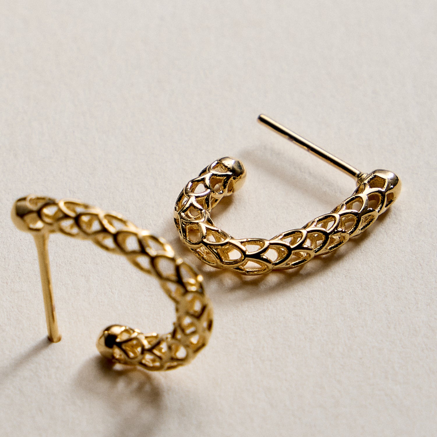 Gold Filled Textured Mini Hoop Earrings