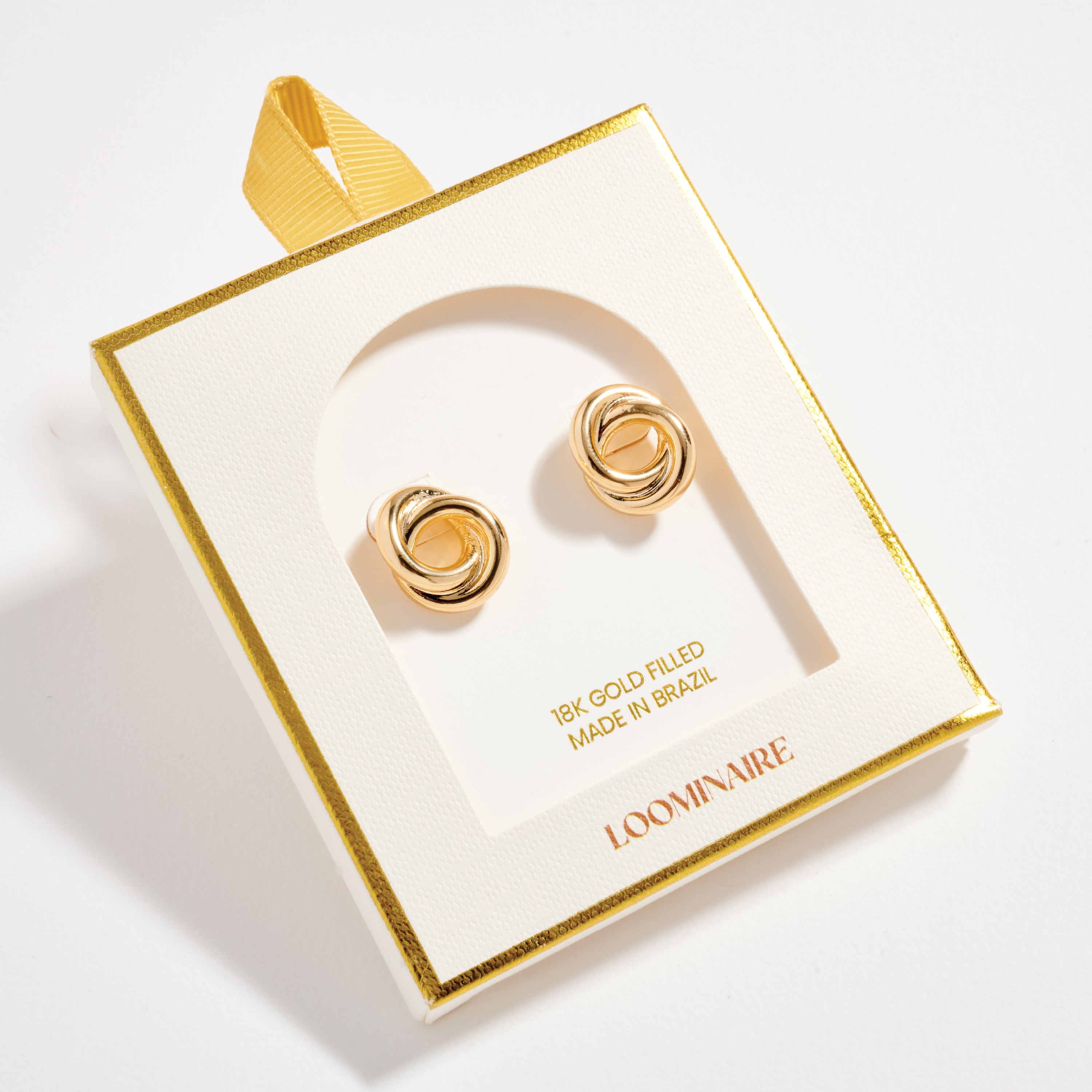 Gold Filled Knot Stud Earrings