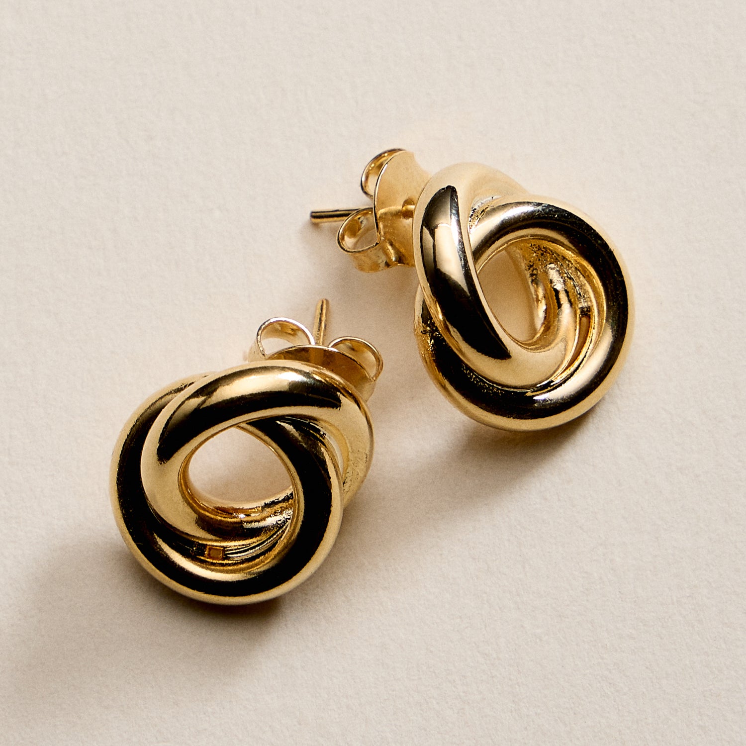 Gold Filled Knot Stud Earrings