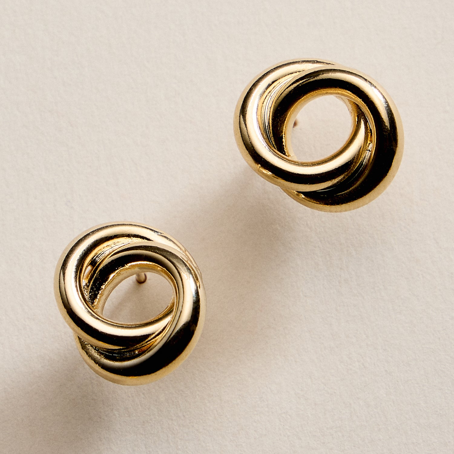 Gold Filled Knot Stud Earrings