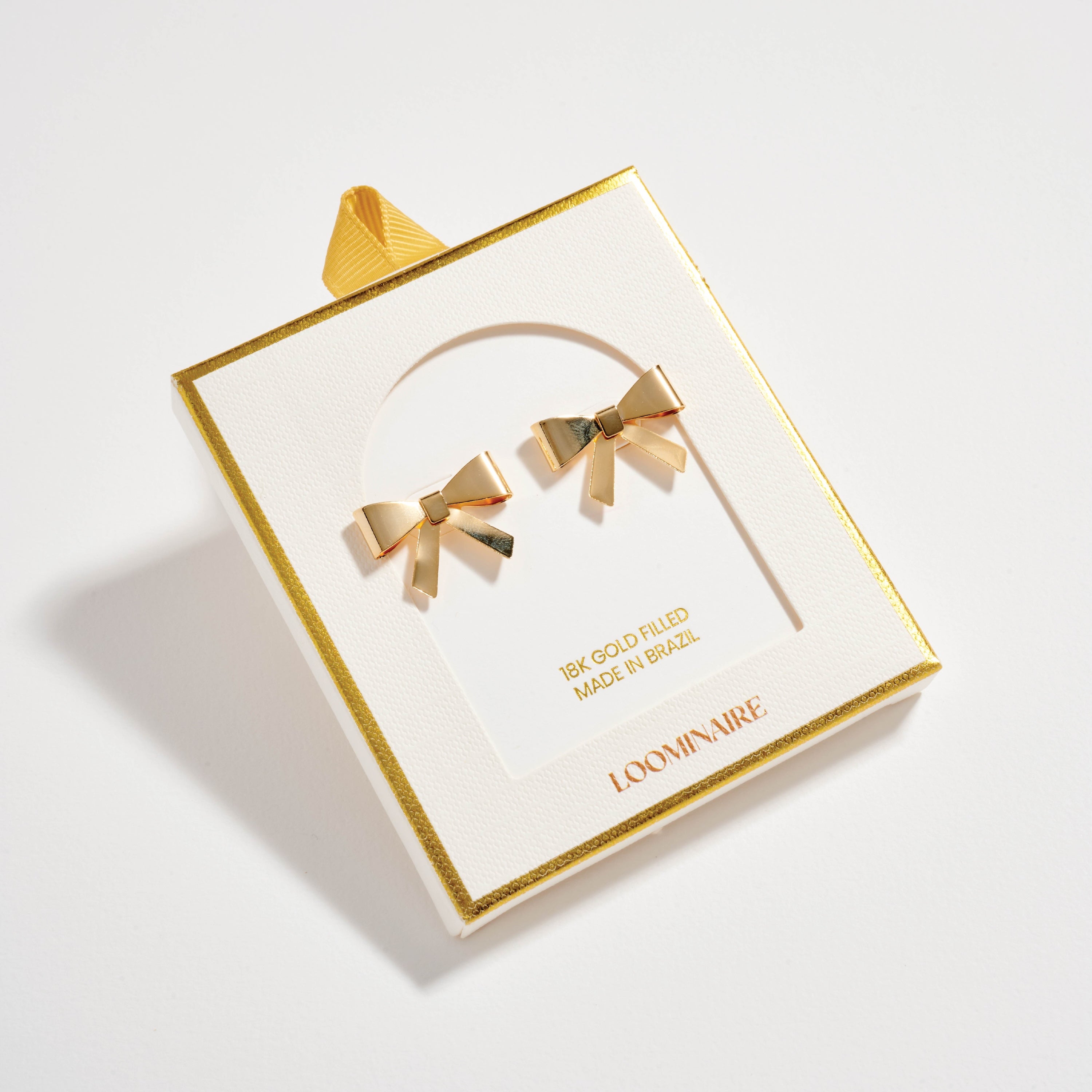 18K Gold Filled Bow Stud Earrings