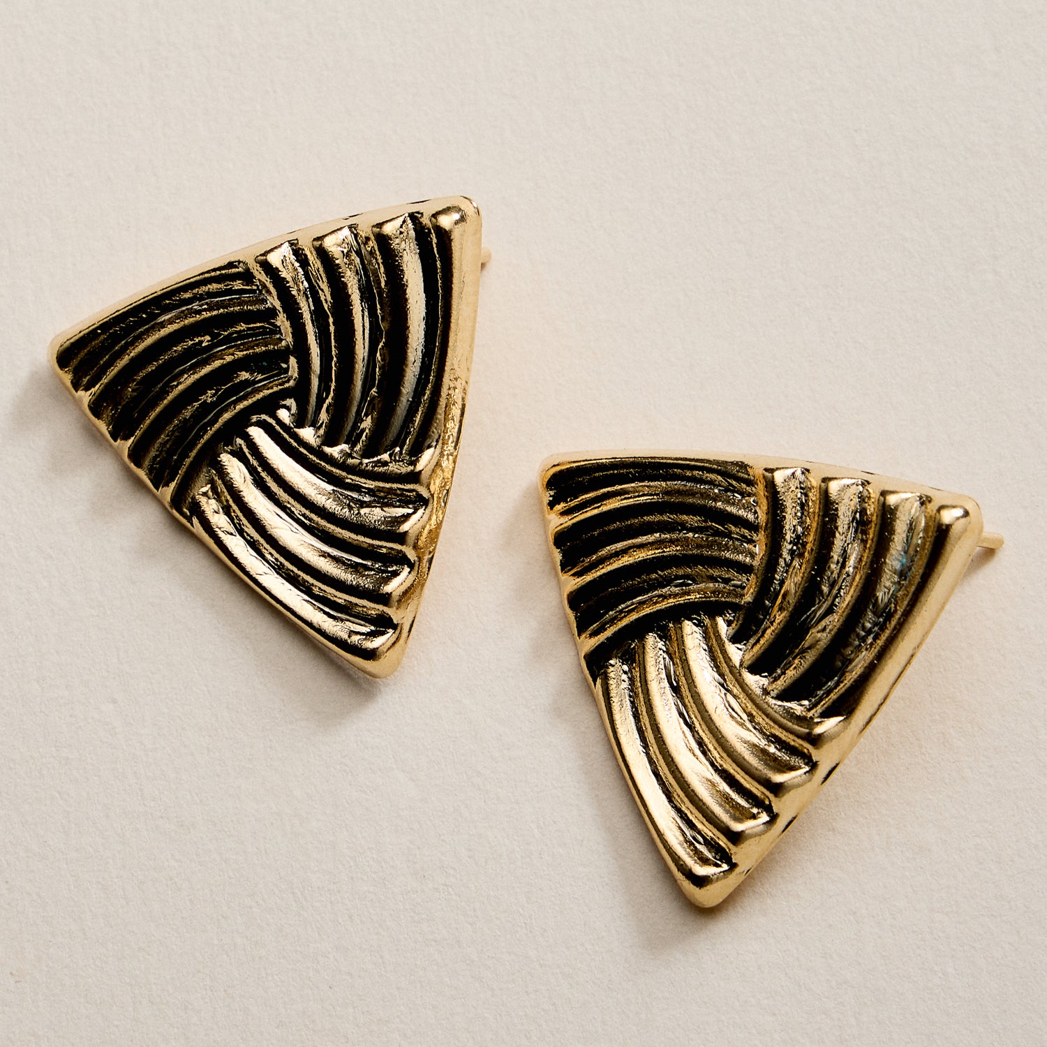 Gold Filled Triangle Stud Earrings