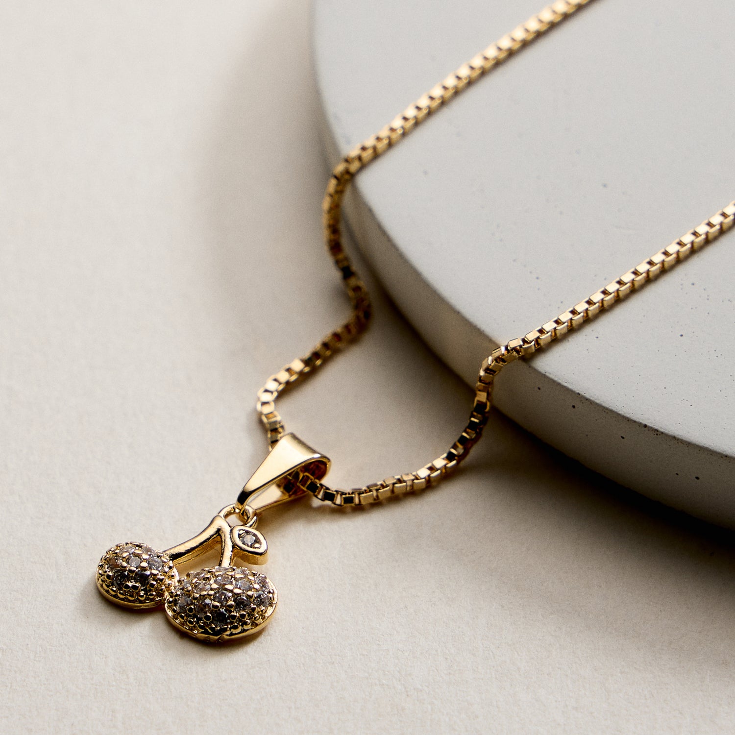 Gold Filled Cherry Pendant Necklace