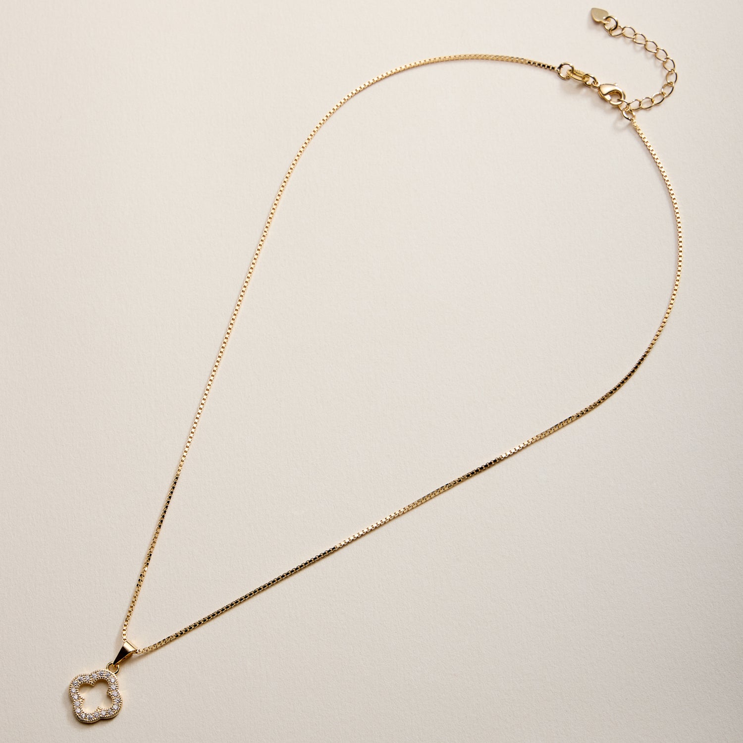 Gold Filled Four-Leaf Clover Pendant Necklace