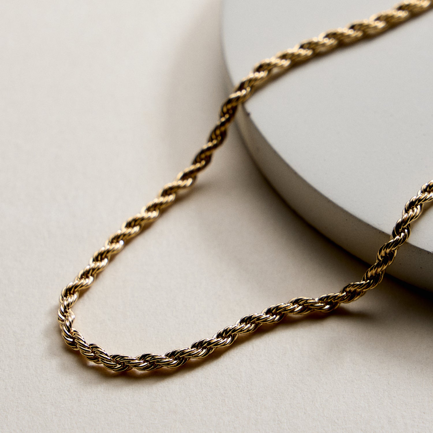 Gold Filled 2mm Twisted Rope Chain Necklace
