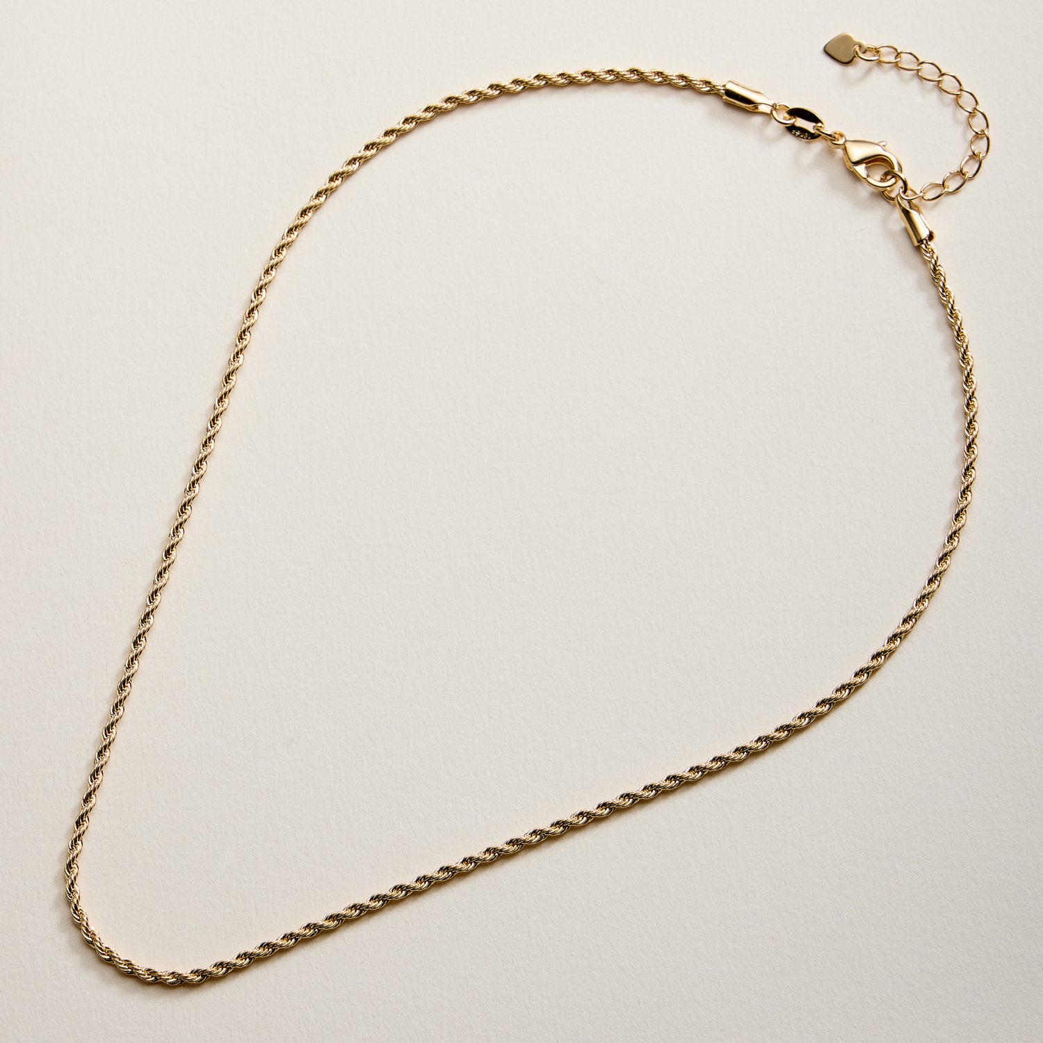Gold Filled 2mm Twisted Rope Chain Necklace