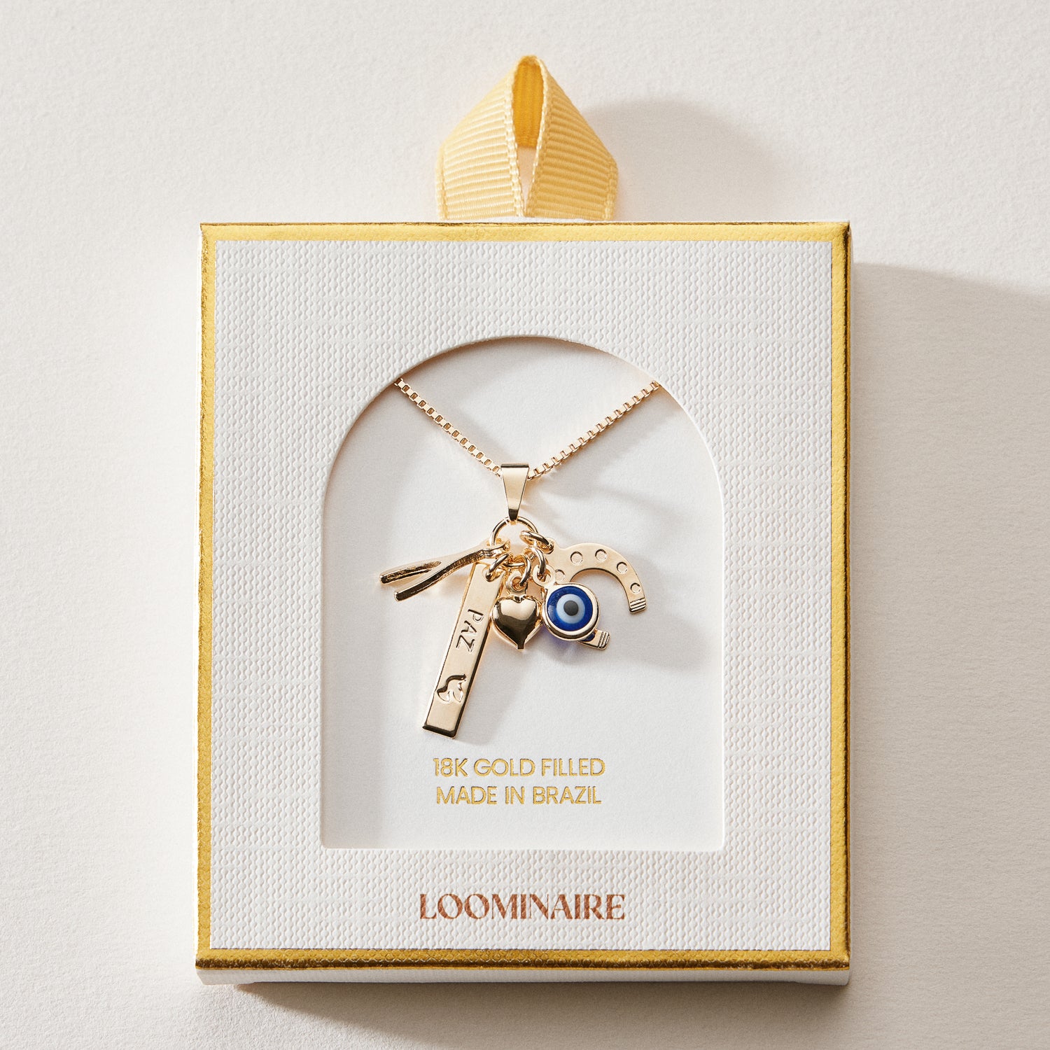 18K Gold Filled Lucky Charm Necklace | Horseshoe Pendants