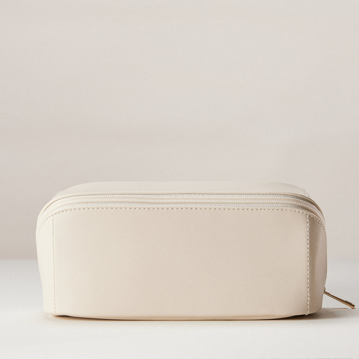 PU Leather Lay-Flat Makeup Bag | Travel Cosmetic Organizer