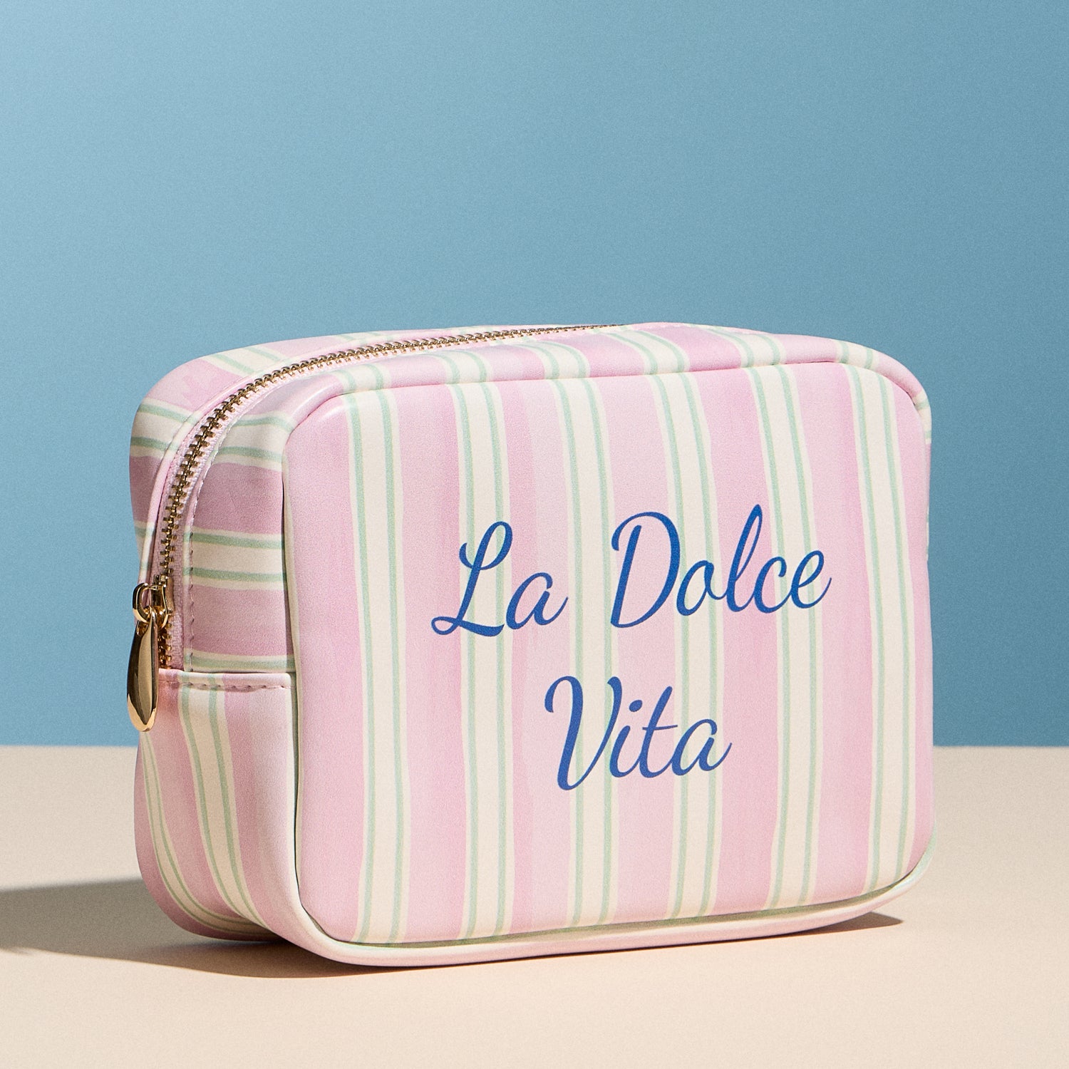 La Dolce Vita Stripe Cosmetic Pouch