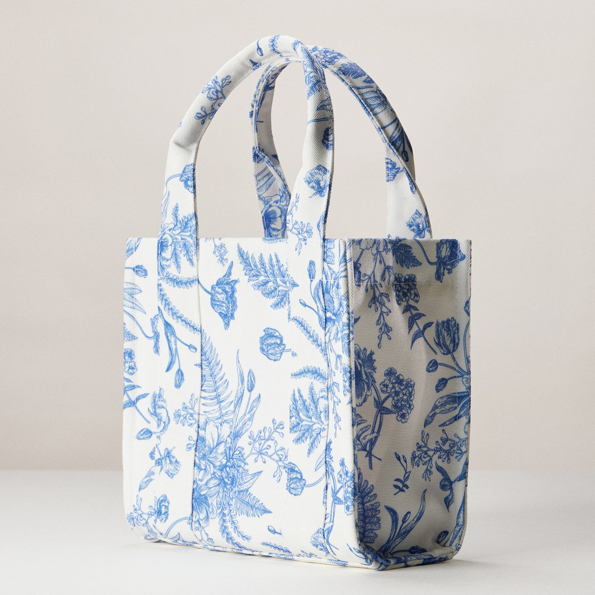 Floral Canvas Mini Tote | Everyday Carryall Bag