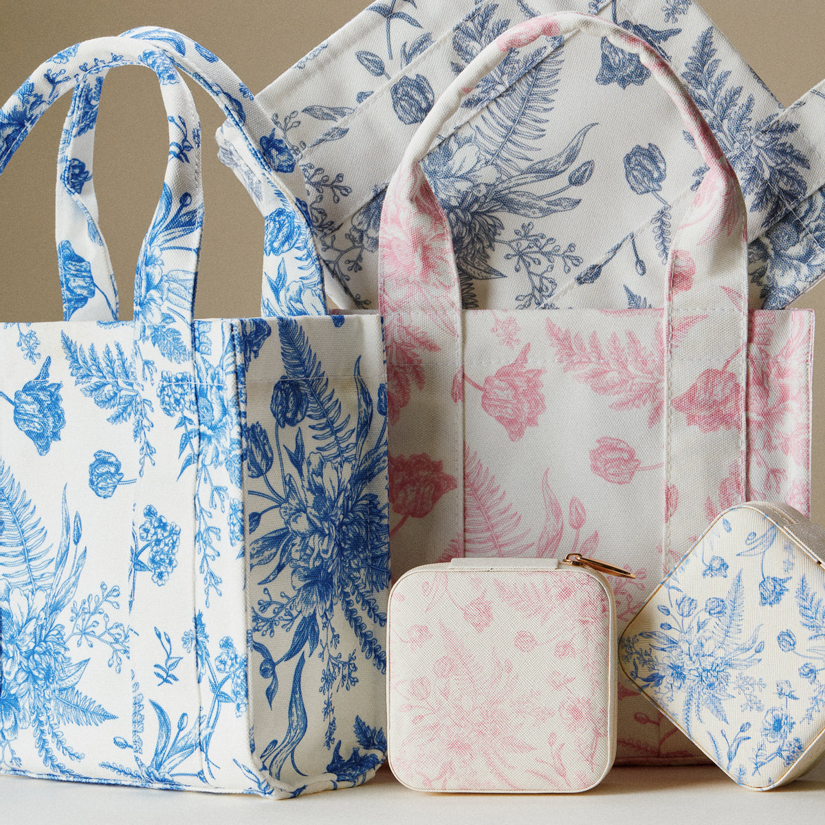 Floral Canvas Mini Tote | Everyday Carryall Bag