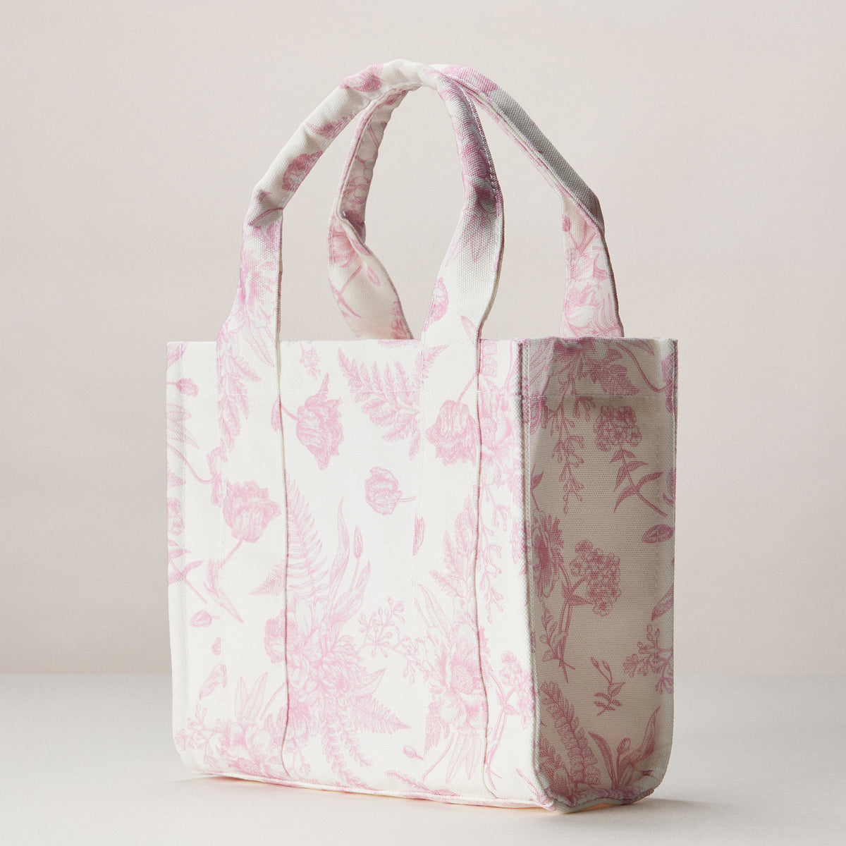 Floral Canvas Mini Tote | Everyday Carryall Bag