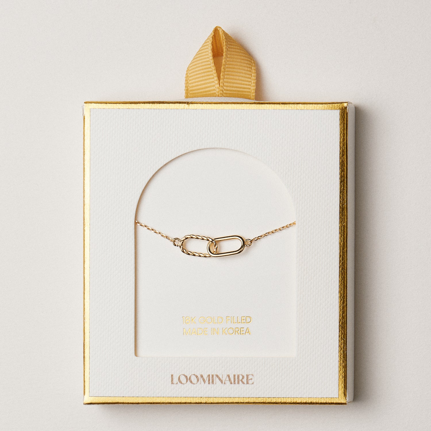18K Gold Filled Paperclip Link Bracelet