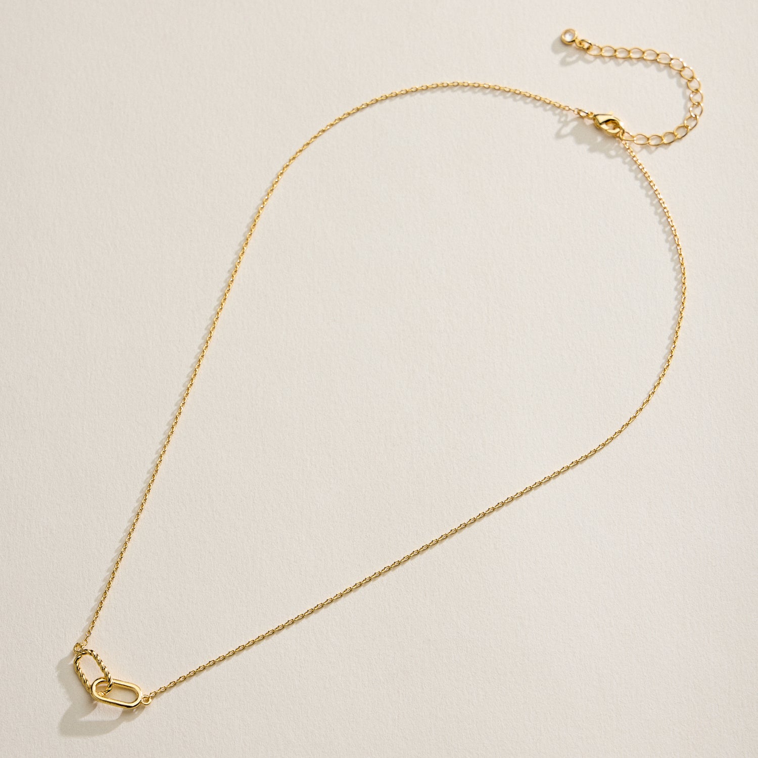 18K Gold Filled Twisted Link Necklace