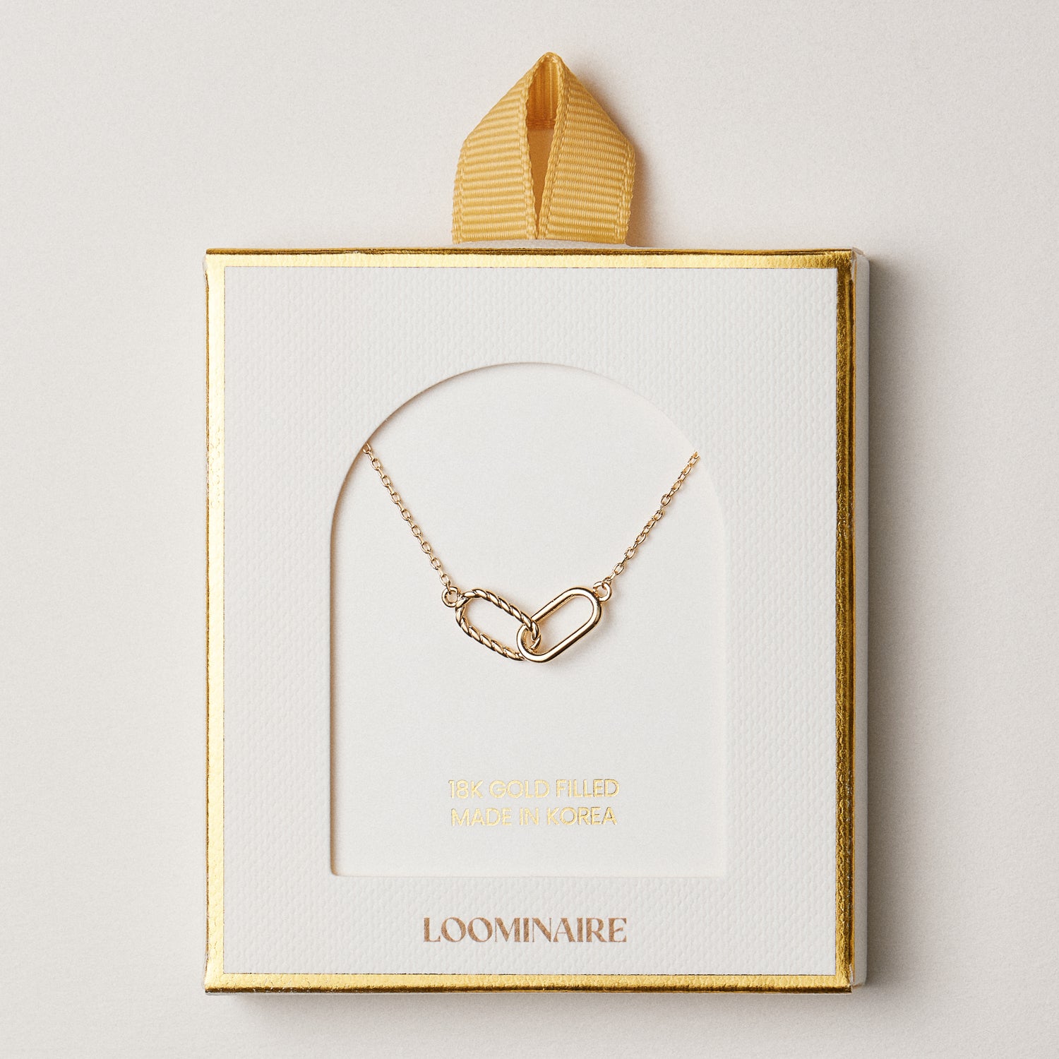 18K Gold Filled Twisted Link Necklace