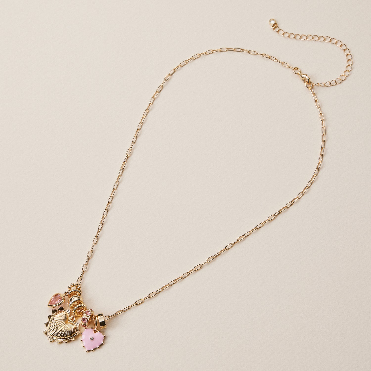 Gold Dipped Symbolic Multi Charm Necklace Collection