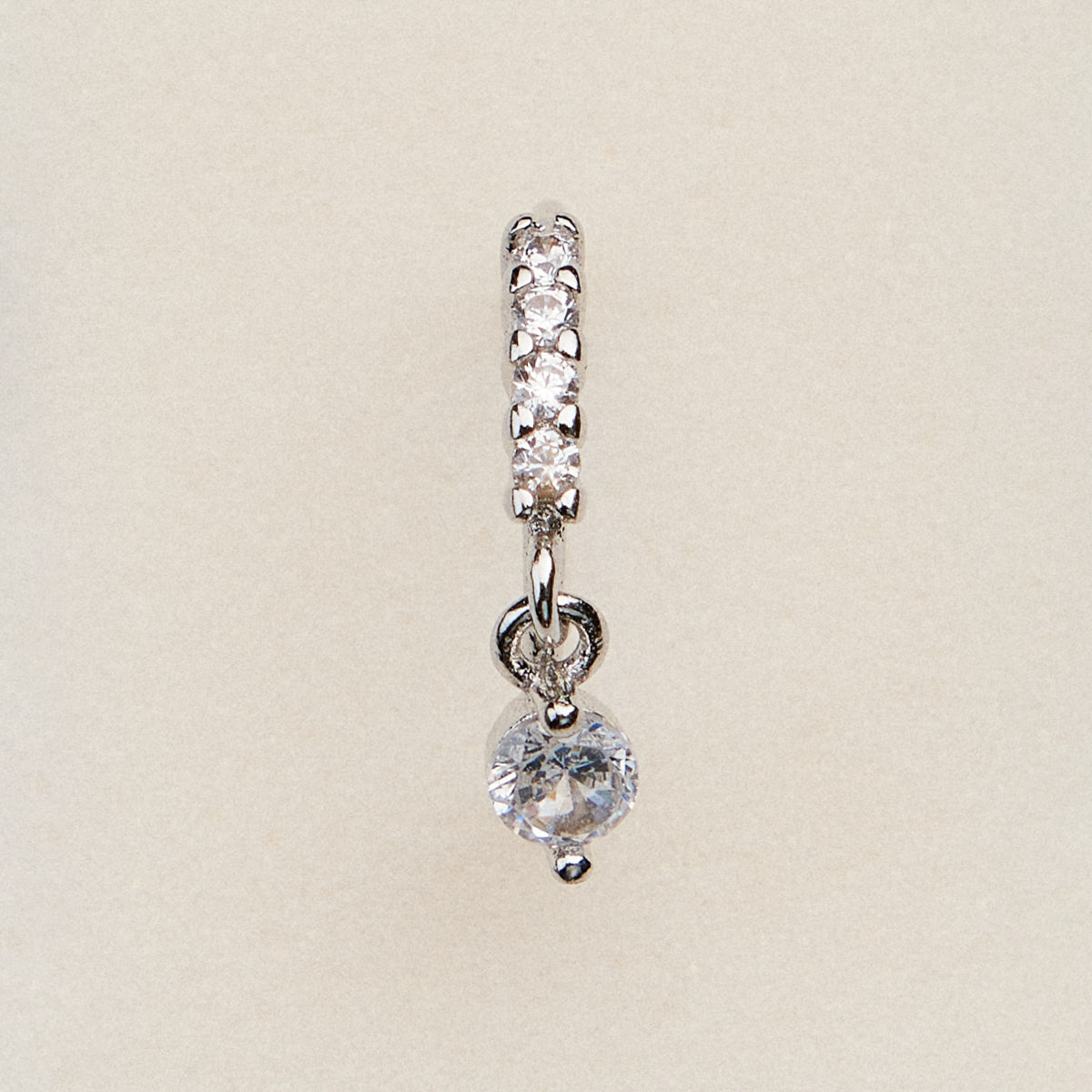 CZ Drop Charm Hinged | Nose Ring