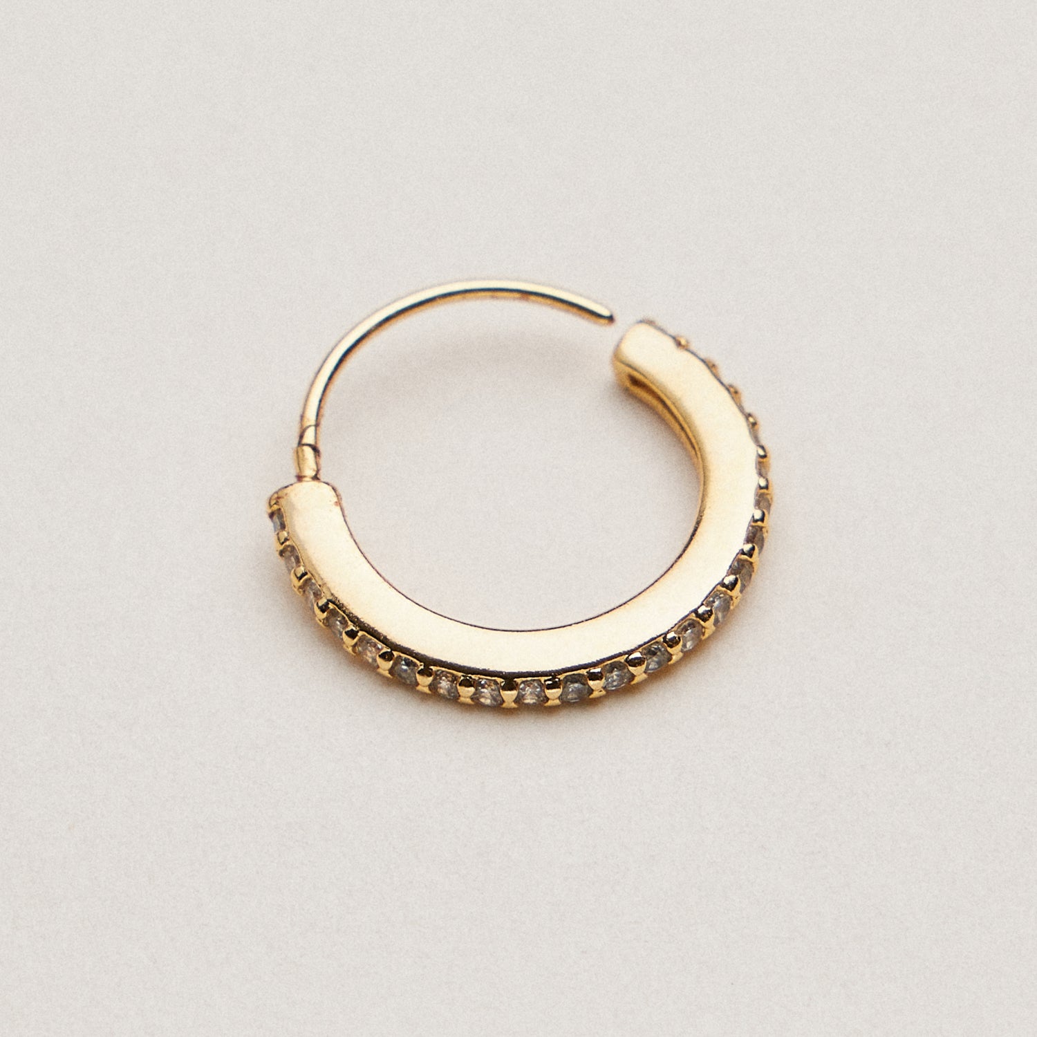 CZ Pave Hinged Nose Ring