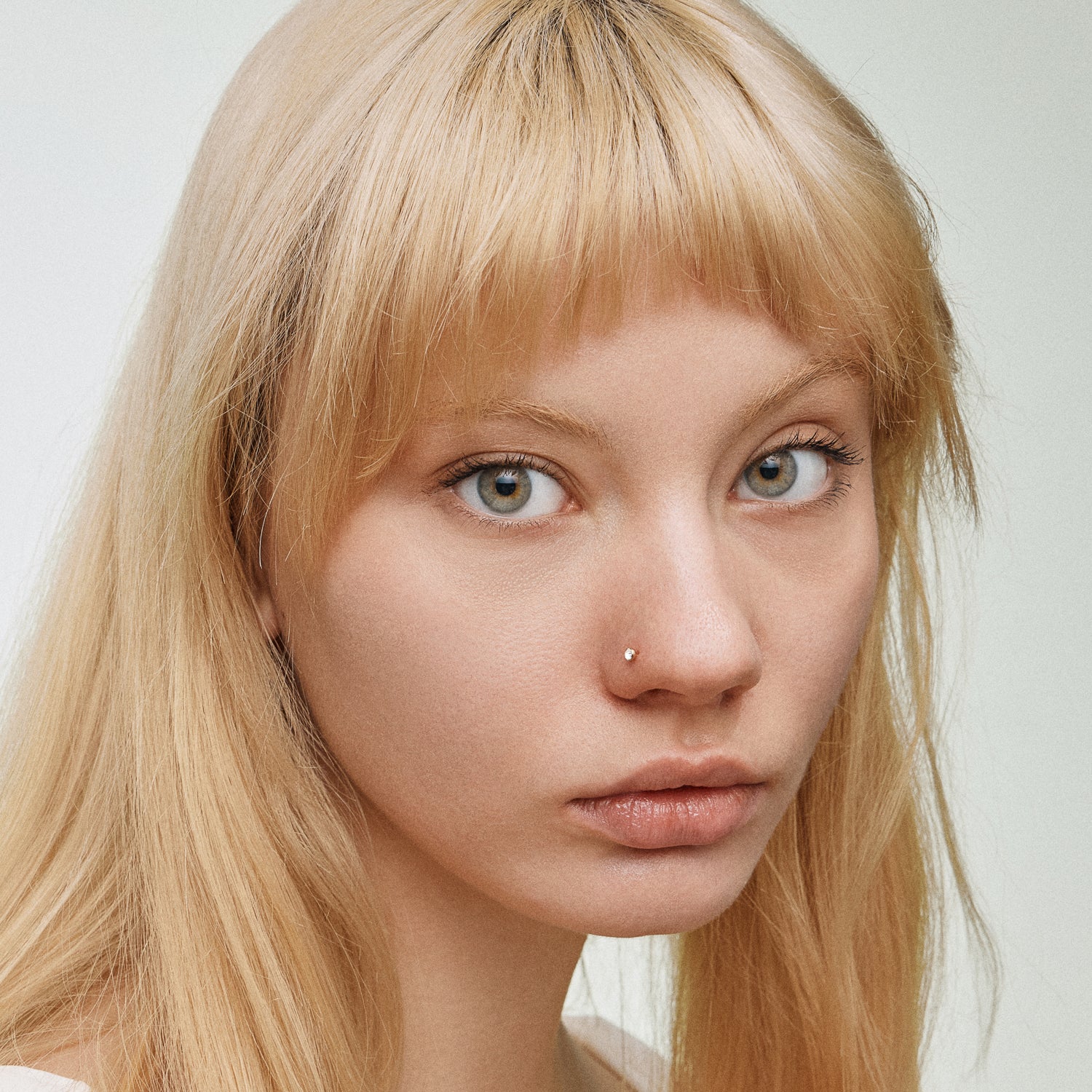 Bezel CZ Nose Stud