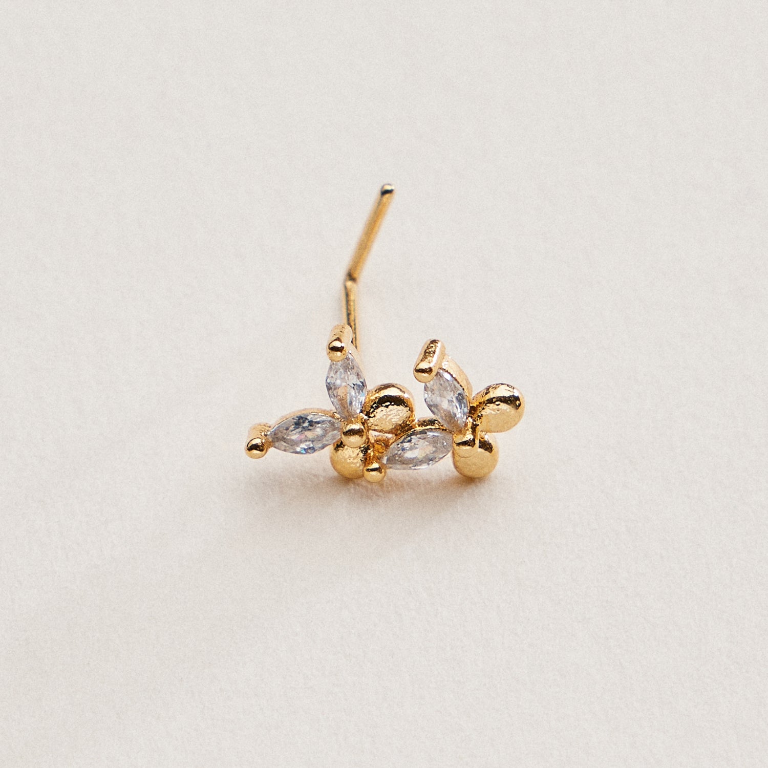 Double Floral Cluster | CZ Nose Stud