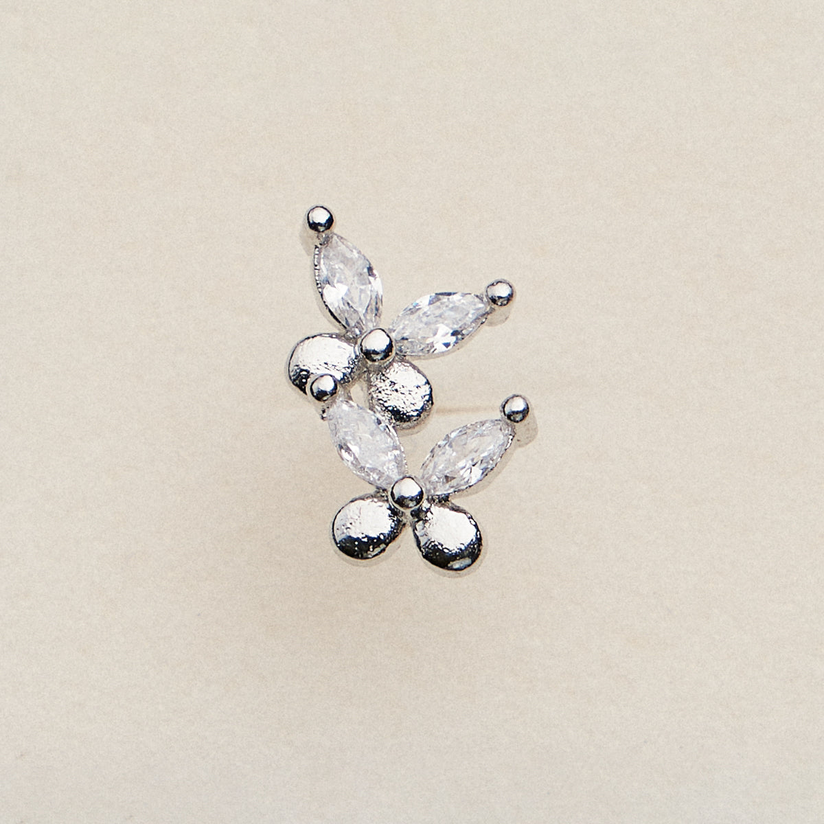 Double Floral Cluster | CZ Nose Stud