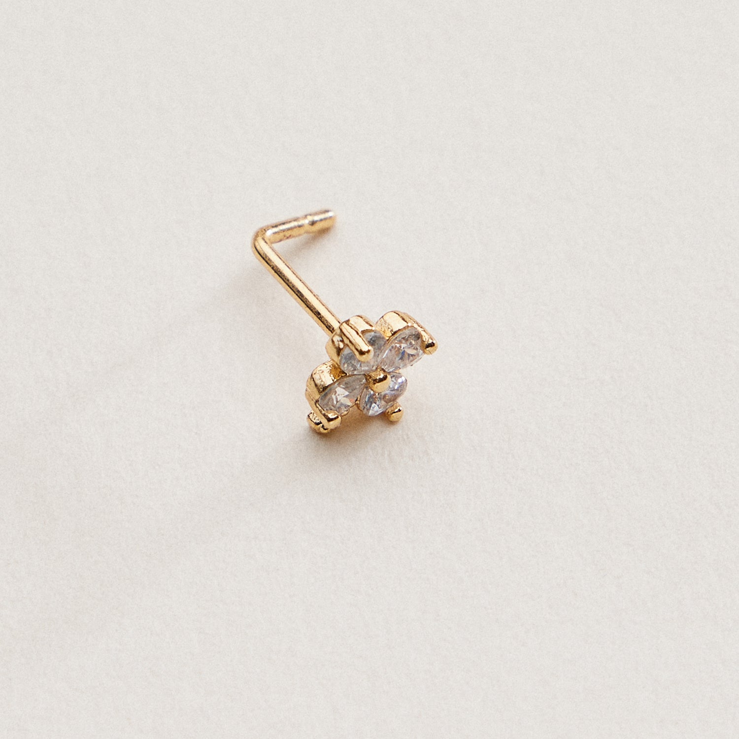 CZ Clover Flower | Nose Stud