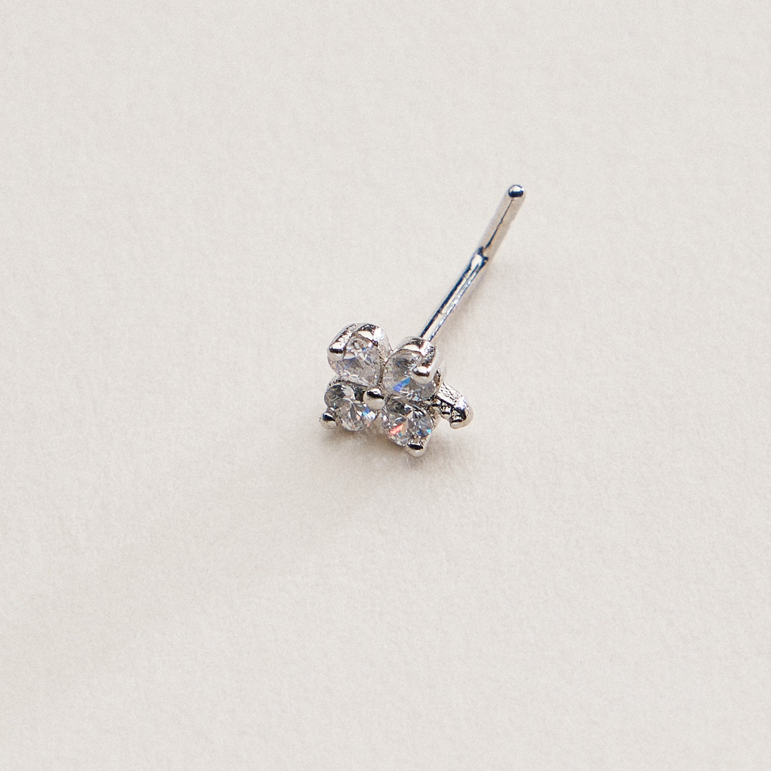 CZ Clover Flower | Nose Stud