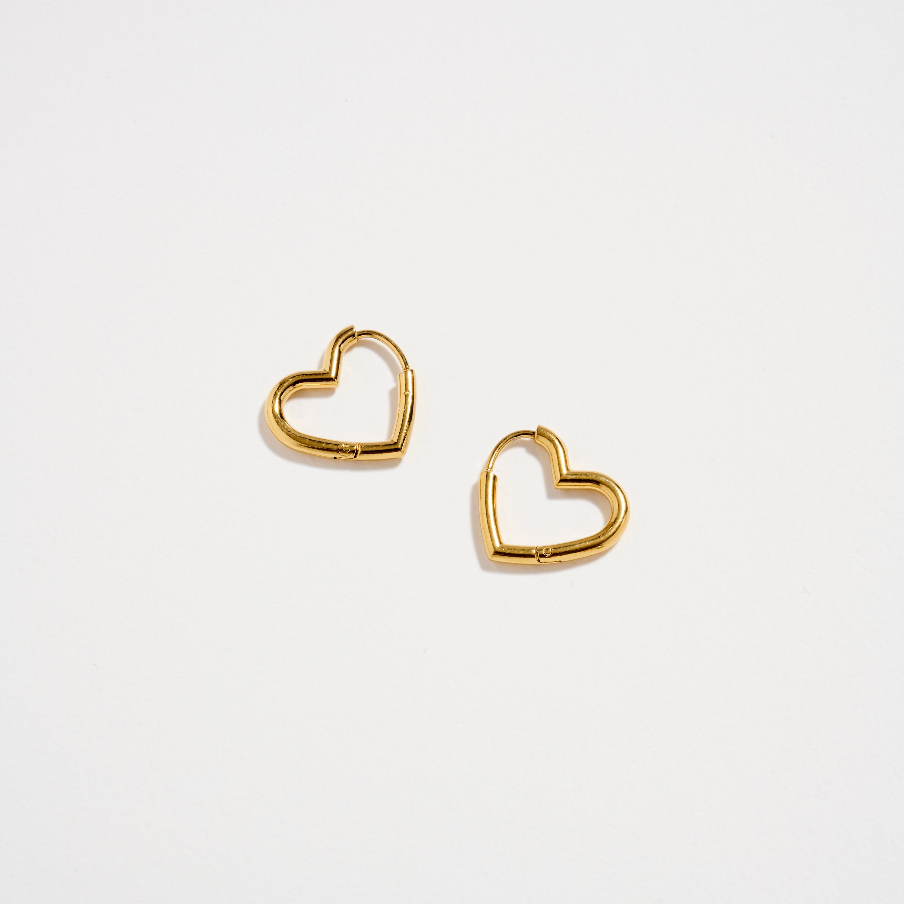 Stainless Steel Heart Hoop Earrings – Hypoallergenic & Tarnish Free